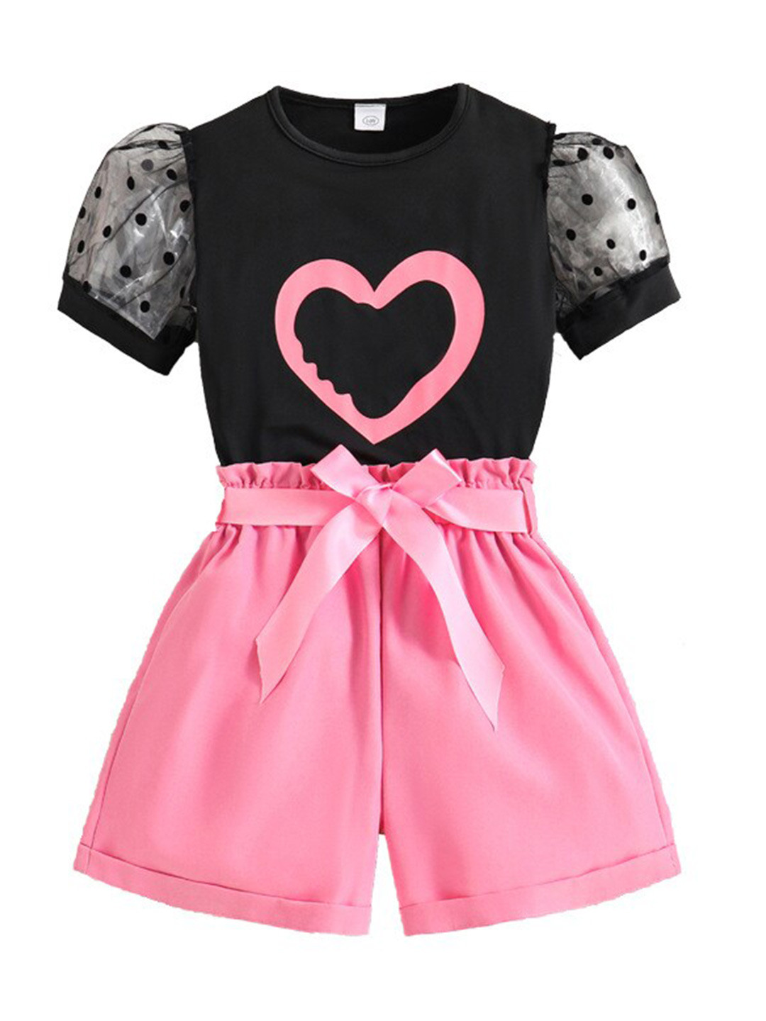 

StyleCast x Revolte Girls Colourblocked Top with Short, Black