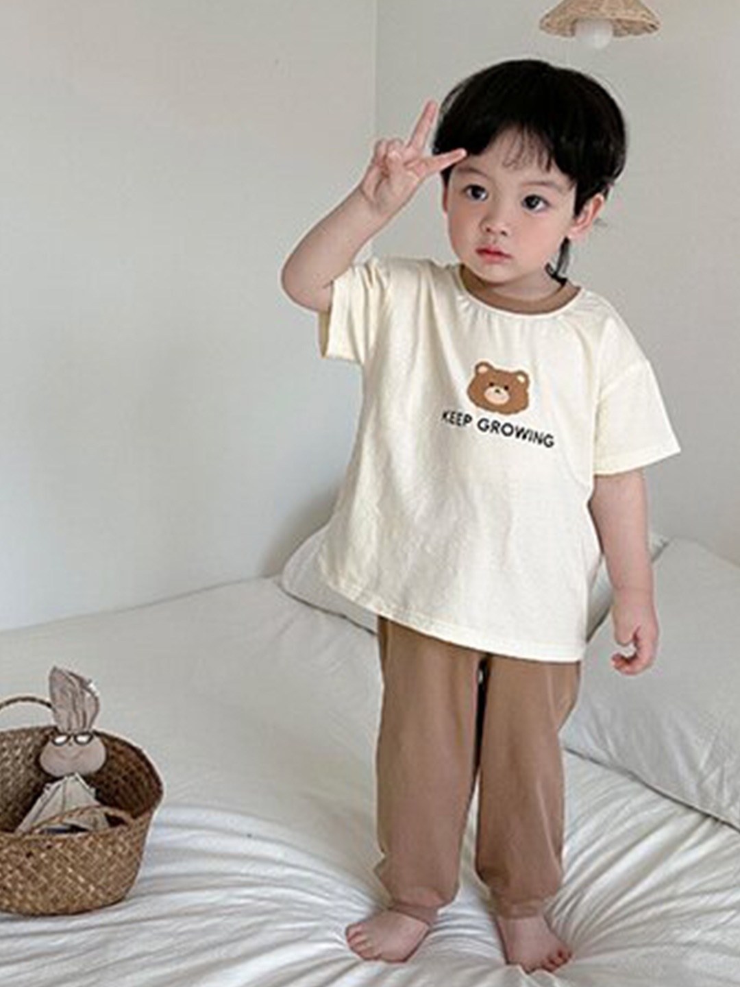 

StyleCast x Revolte Boys Printed T-shirt With Pyjamas, Brown