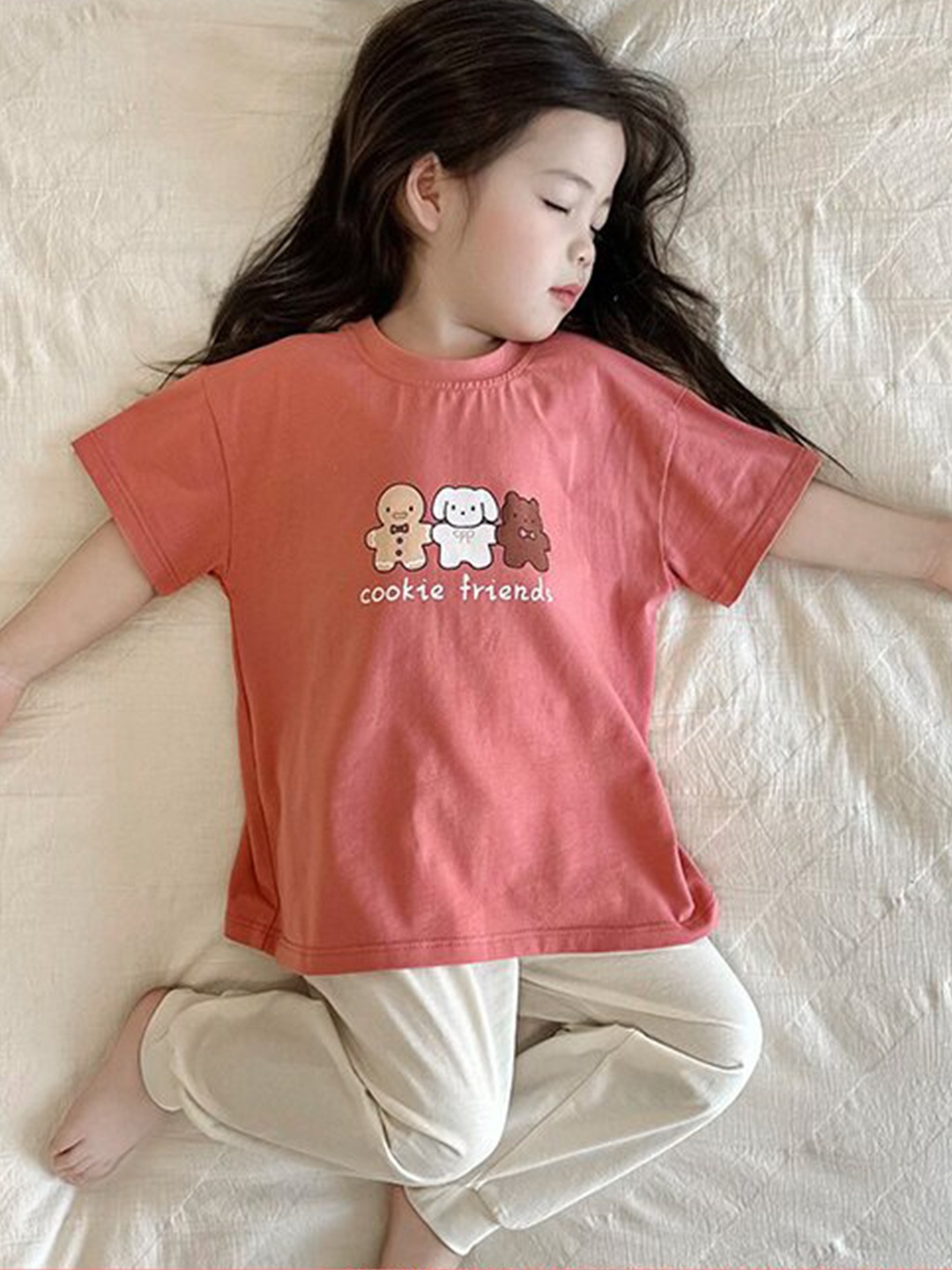 

StyleCast x Revolte Girls Red & White Printed Top with Pyjamas