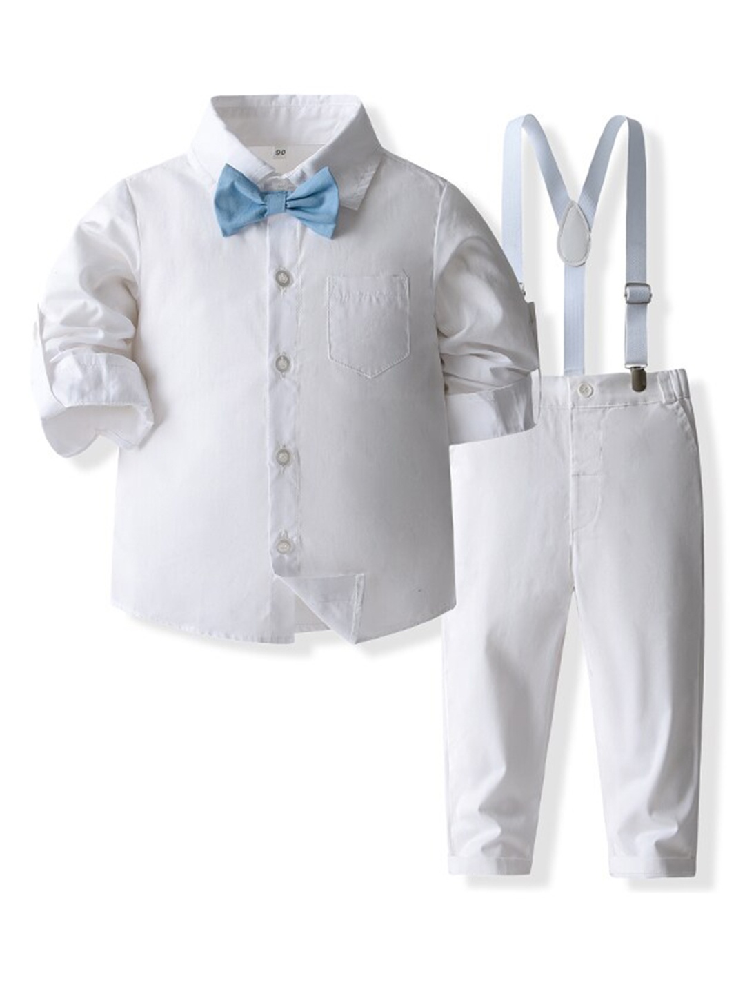 

StyleCast x Revolte Boys Pure Cotton Three Piece Suit, White