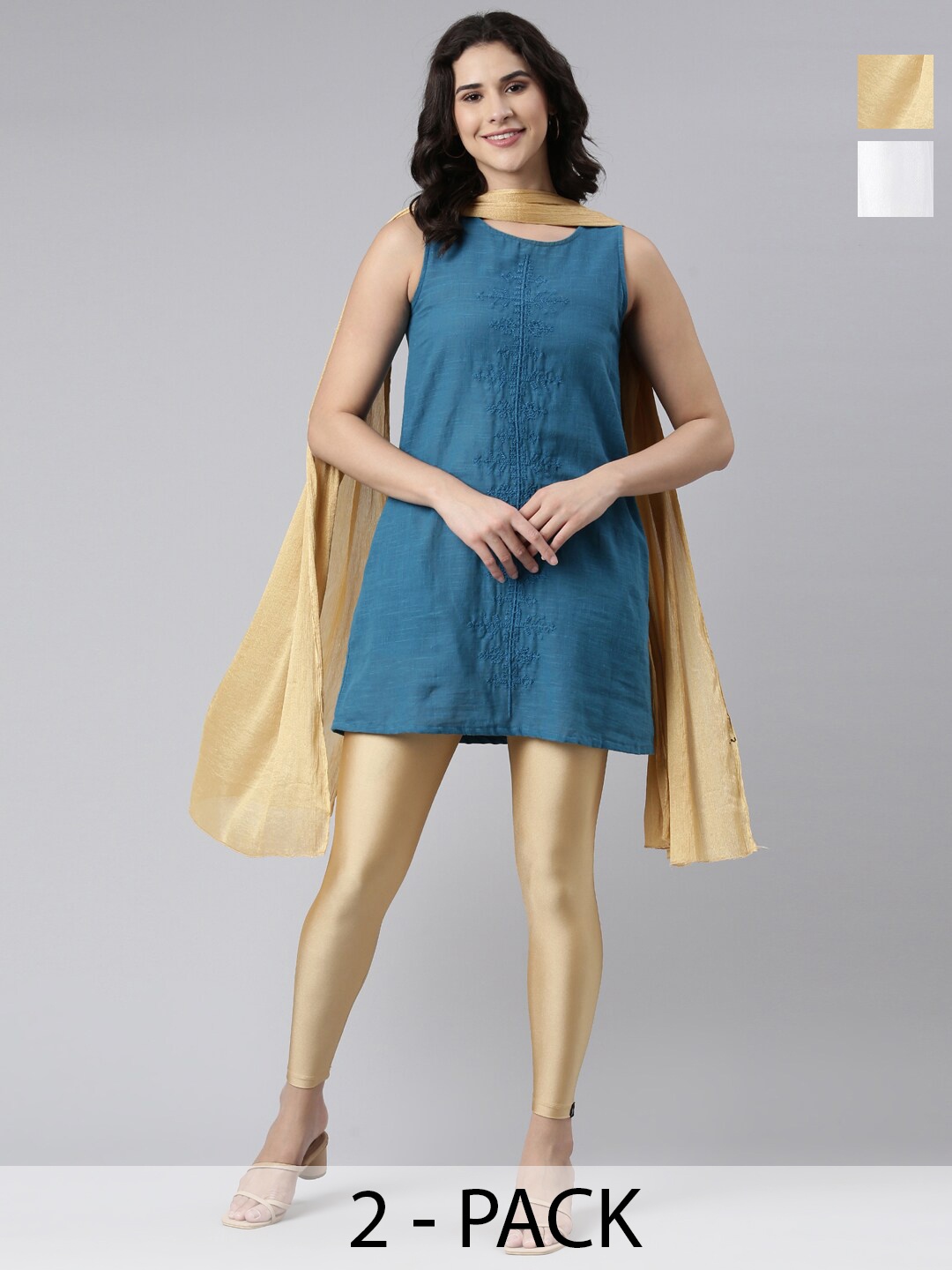 

TWIN BIRDS Pack Of 2 Lightweight Shimmer Shawl, Yellow