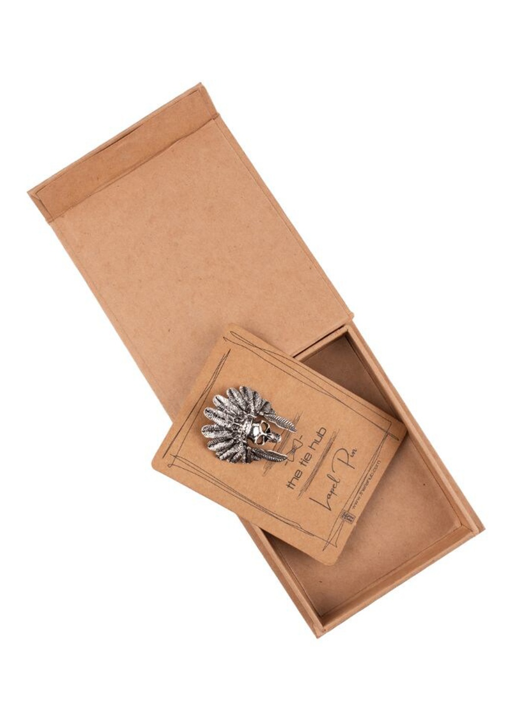 

The Tie Hub Men Oxidised Skull Lapel Pin, Silver