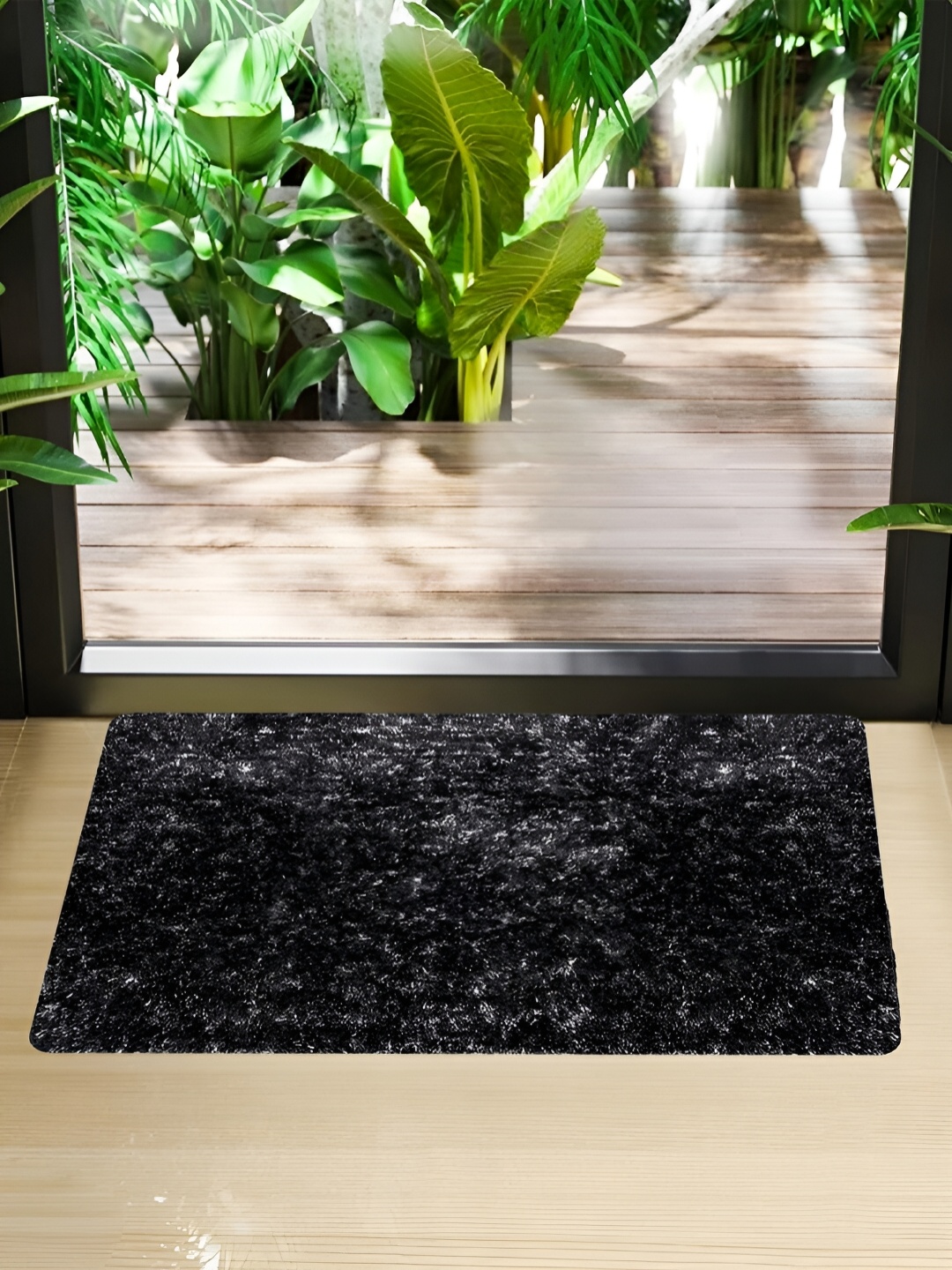 

Kuber Industries Grey Self-Designed Anti-Skid Doormat