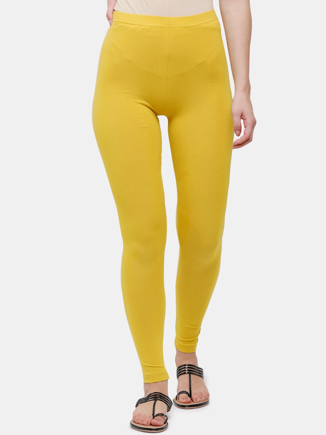 

De Moza Cotton Ankle Length Leggings, Mustard
