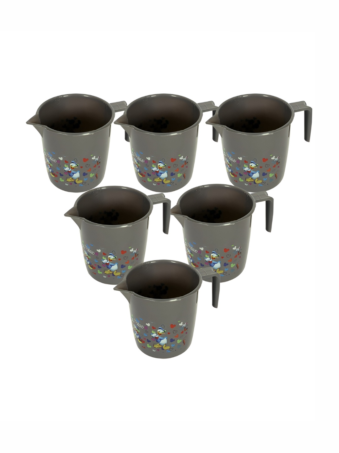 

Kuber Industries Grey & Black 6 Pieces Bath Mugs 1L each