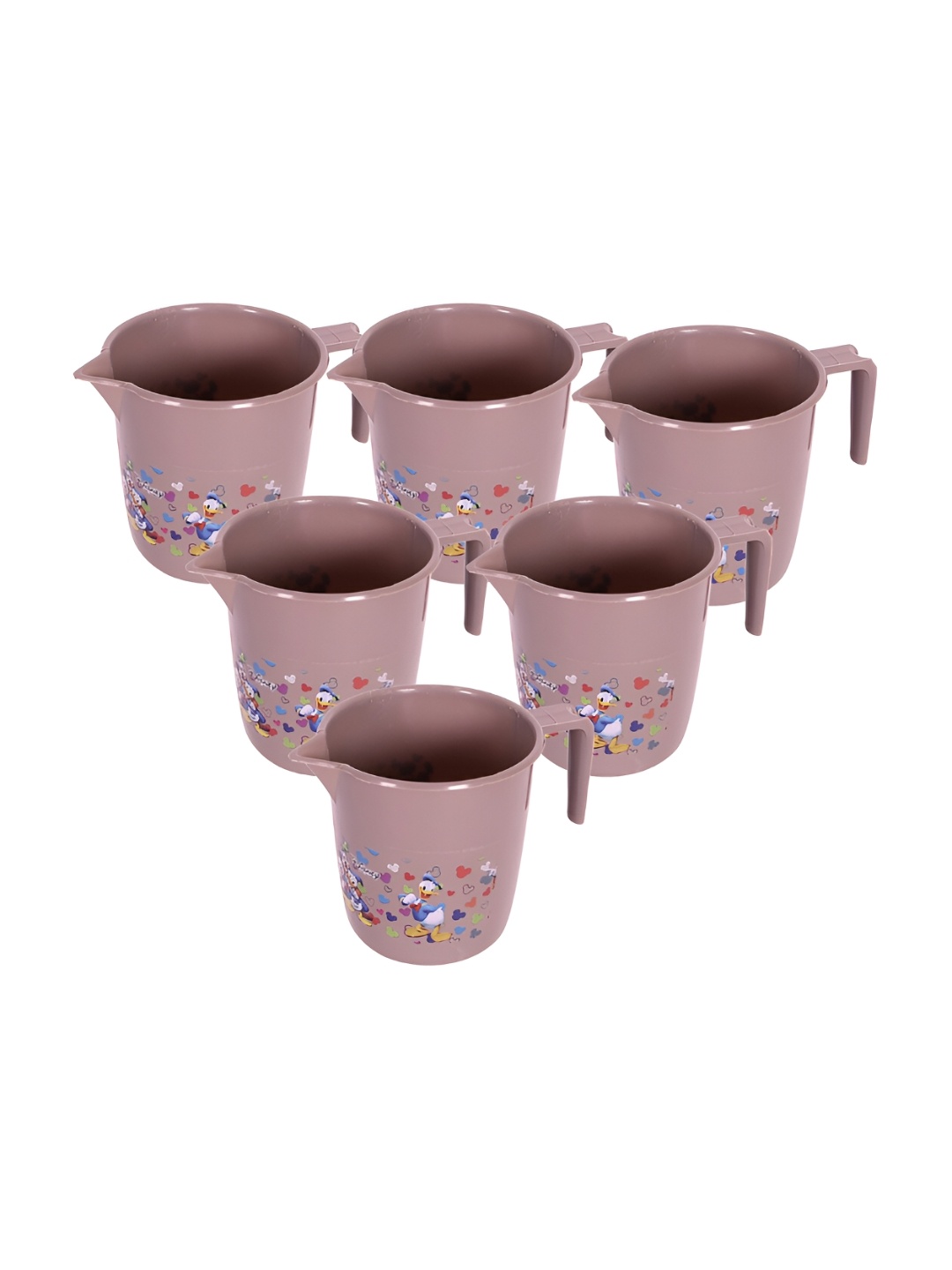 

Kuber Industries Brown & Red 6 Pieces Bath Mugs 1L each