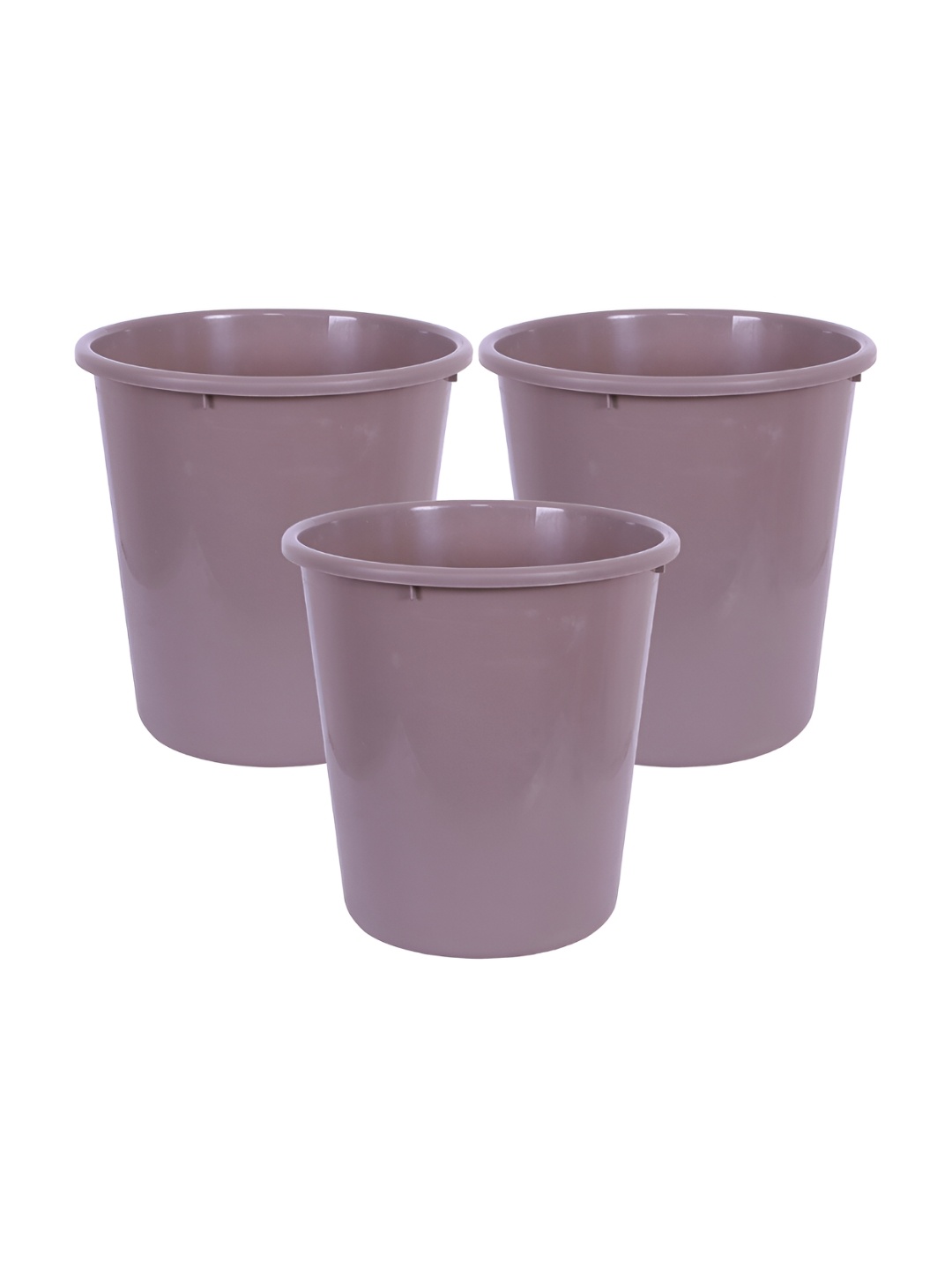 

Kuber Industries Brown 3 Pieces Open Dustbins 7 L Each