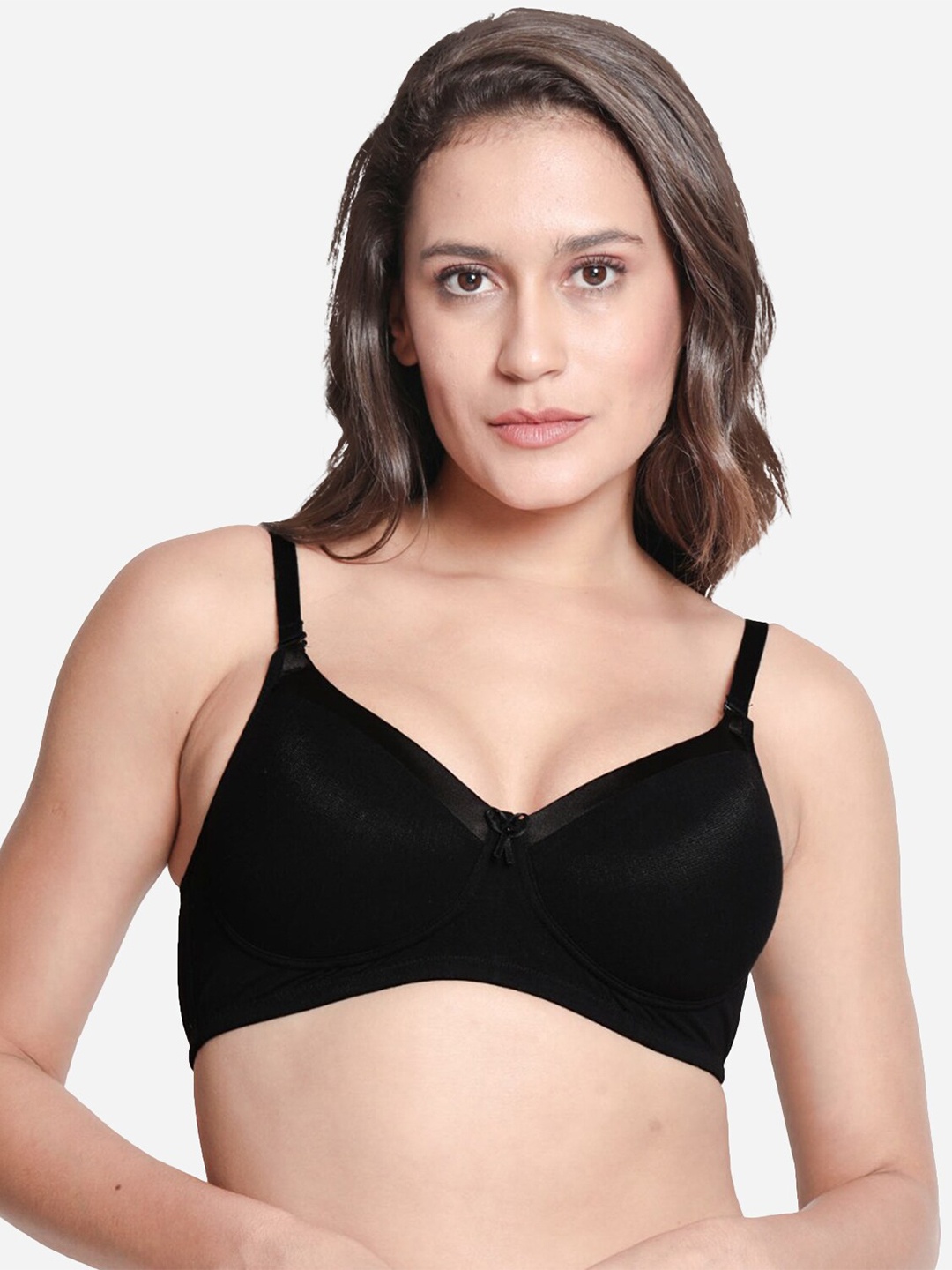 

Susie Full Coverage All Day Comfort Cotton Everyday Bra, Black