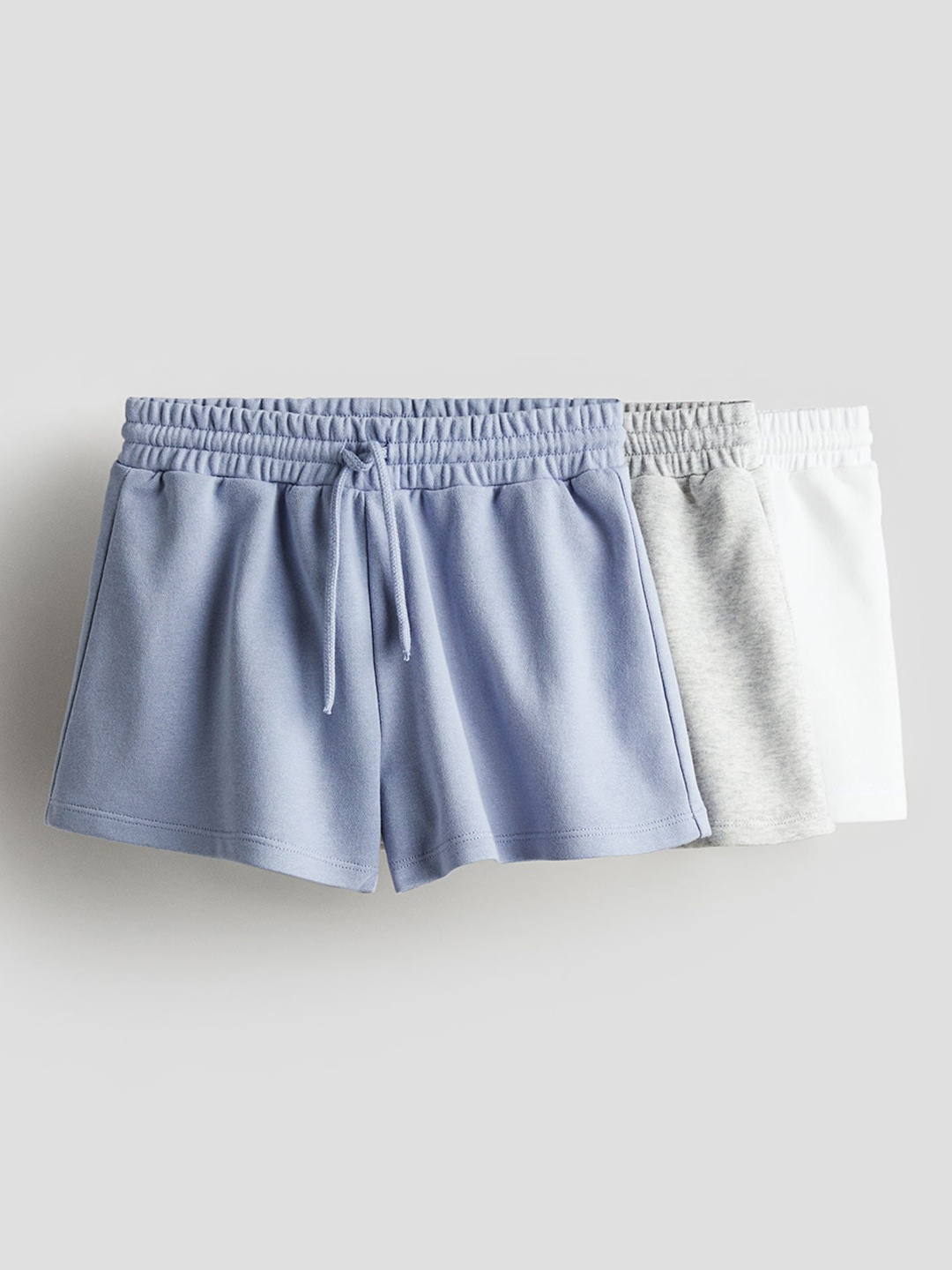 

H&M Girls 3-Pack Cotton Shorts, Blue