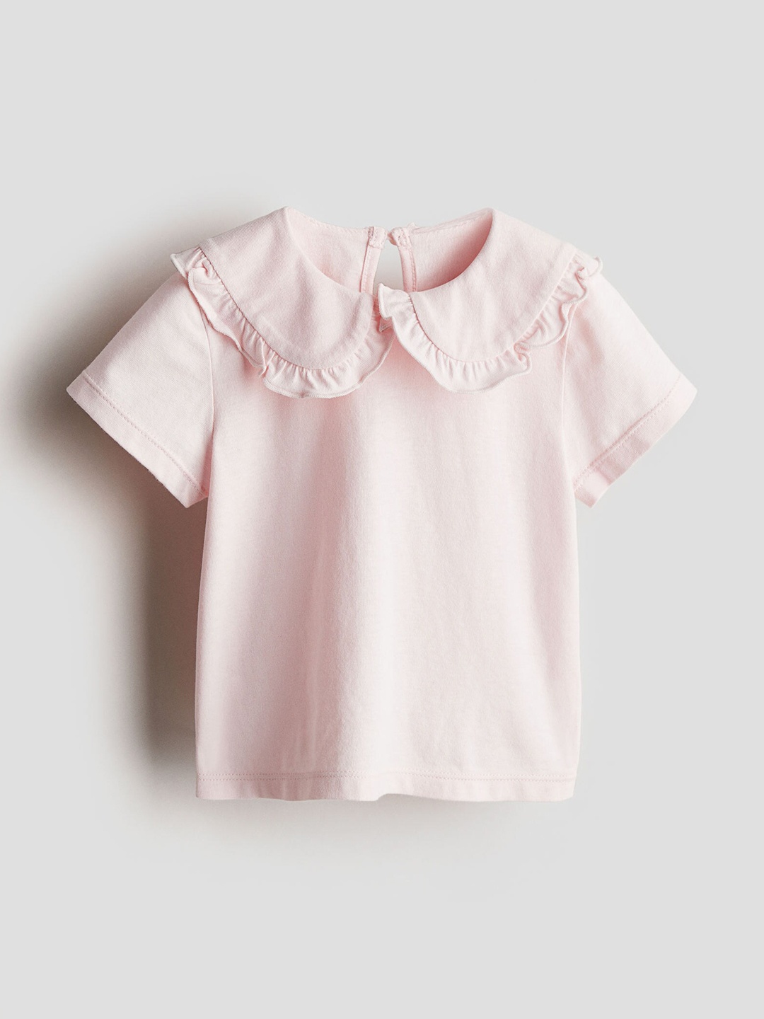 

H&M Girls Pure Cotton Collared Jersey Top, Pink