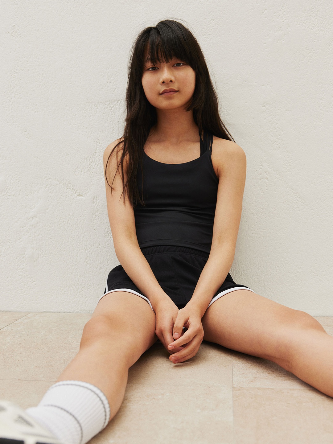 

H&M Girls Drymove Short Sports Vest Top, Black