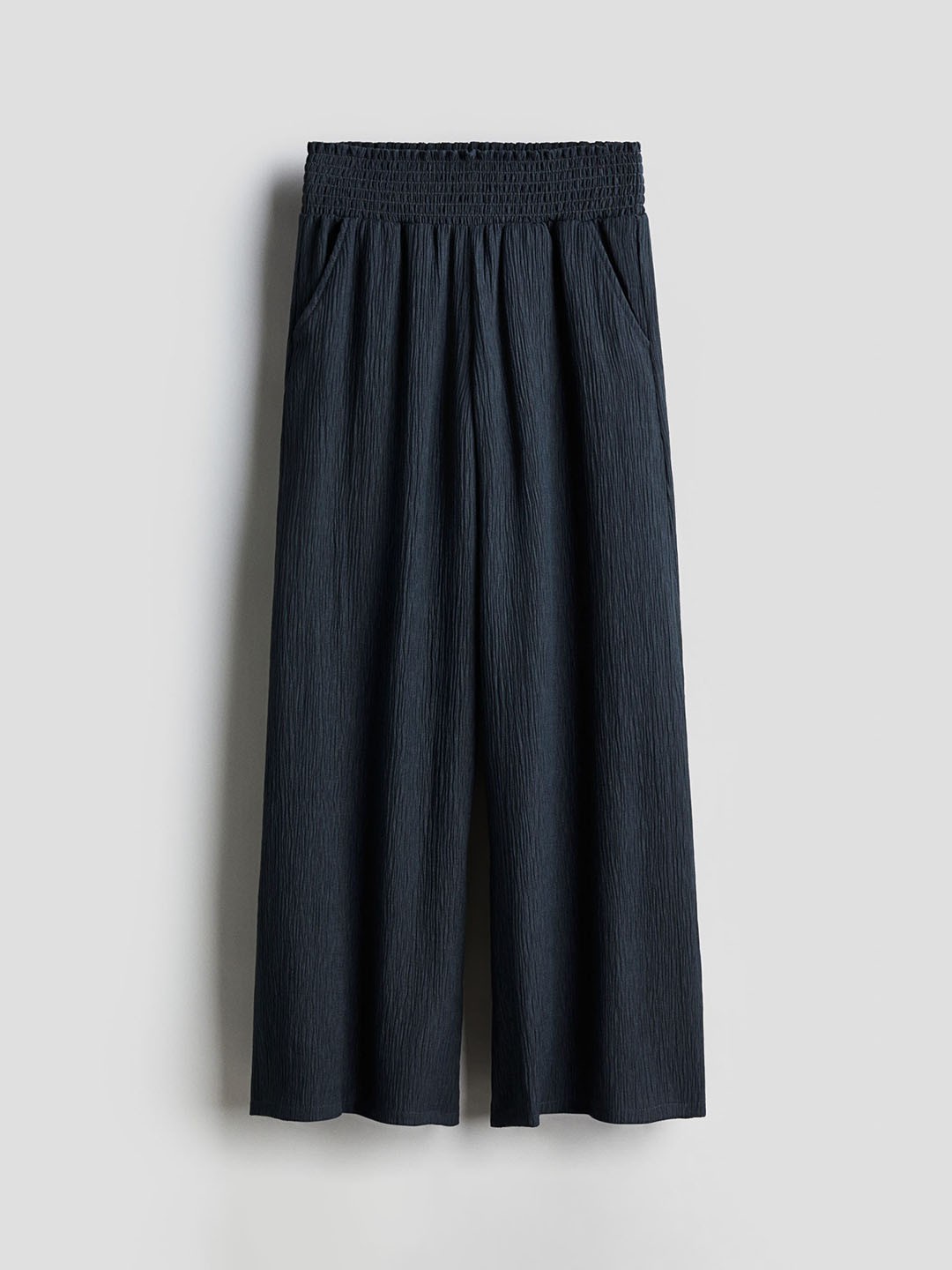 

H&M Girls Crinkled Pull-On Trousers, Grey