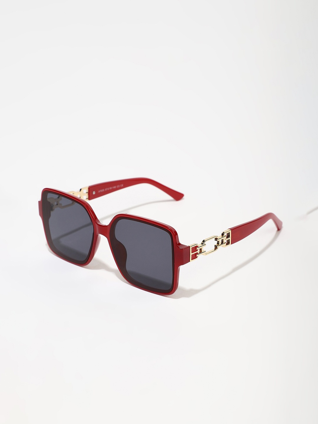 

LULU & SKY Women Square Sunglasses A7005-RED GREY