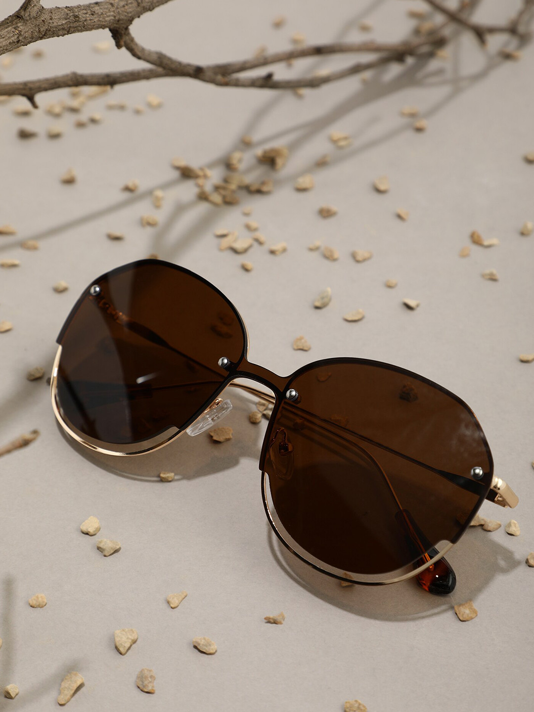 

LULU & SKY Women Aviator Sunglasses, Brown
