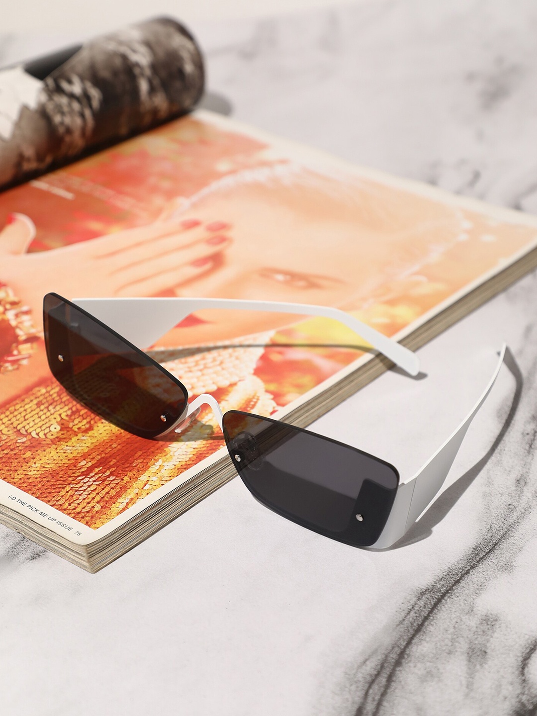 

LULU & SKY Women Rectangle Sunglass ST-9308, Grey