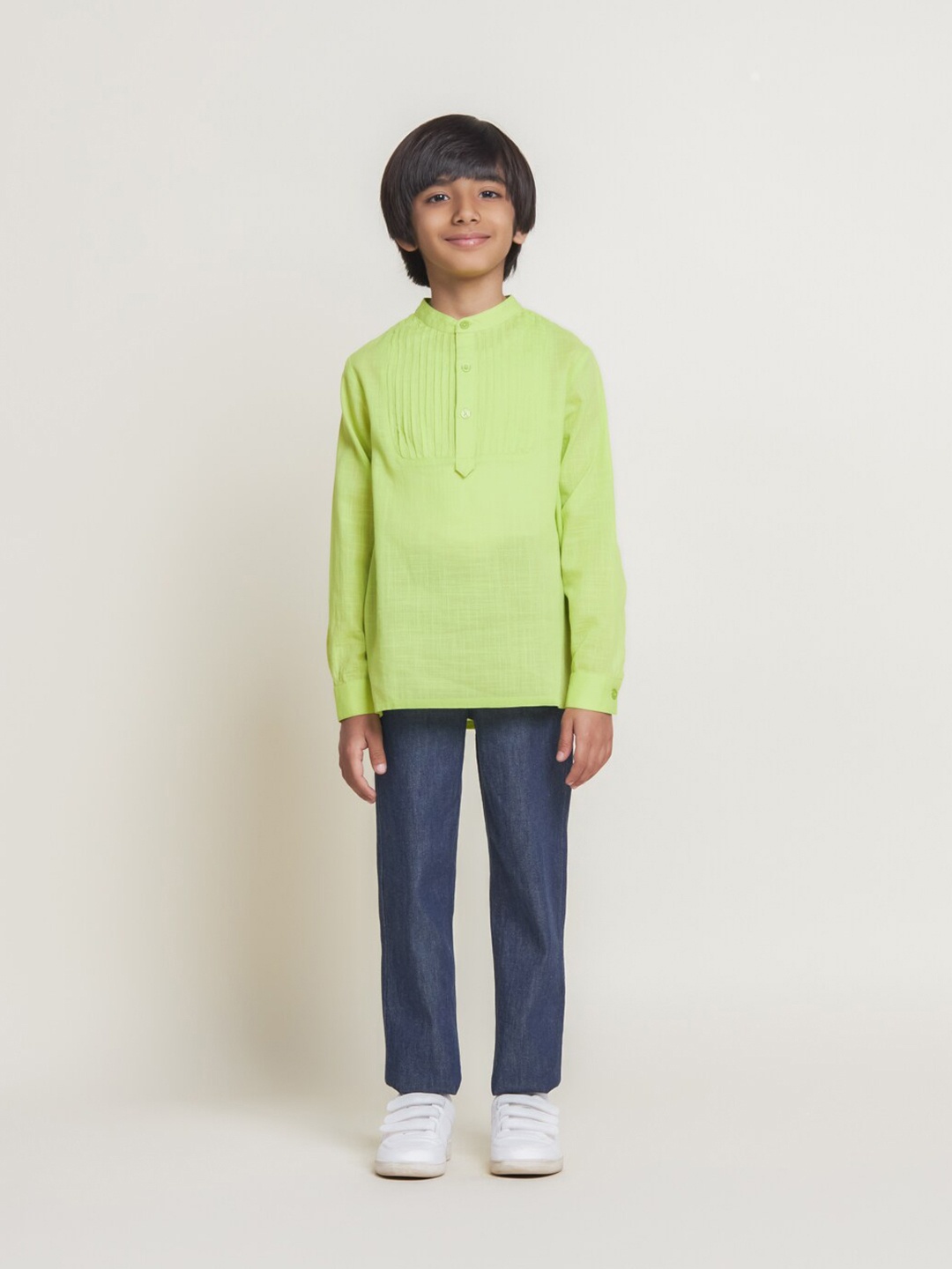 

The Tribe Kids Boys Pure Cottn Casual Shirt, Green