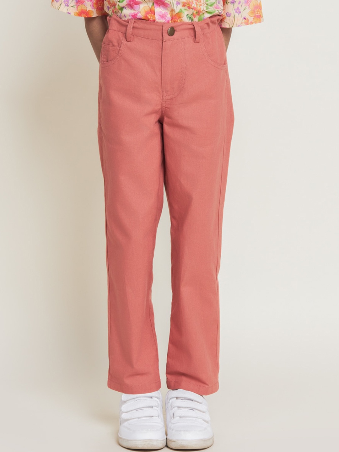 

The Tribe Kids Boys Mid Rise Slim Fit Regular Trouser, Brown