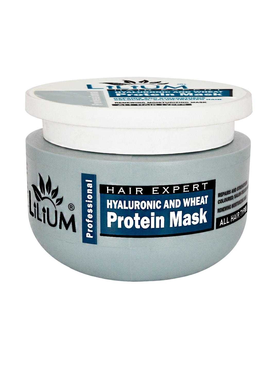 

Lilium Hair Expert Hyaluronic & Wheat Protein Mask With Jojoba Oil - 400ml, Blue