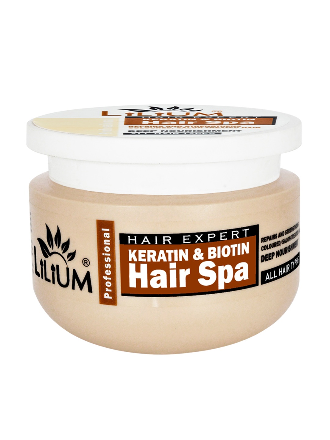 

Lilium Professional Keratin & Biotin Treatment Hair Expert Mask - 400ml, Nude