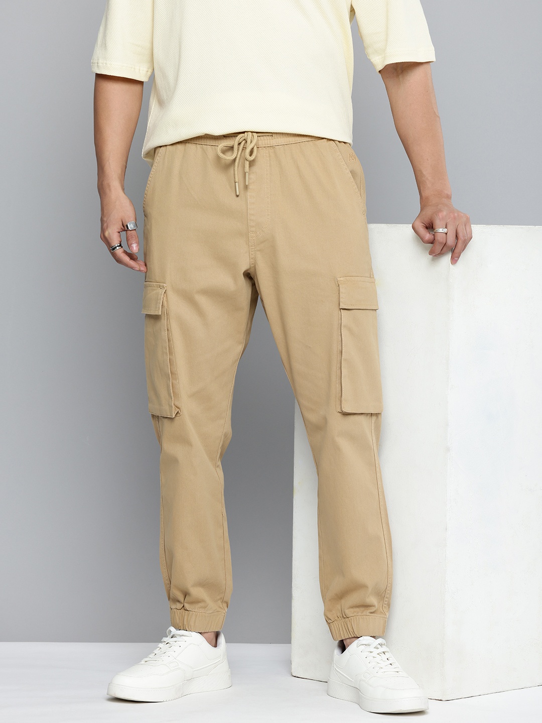 

Aeropostale Men Slim Fit Cargo Joggers, Khaki