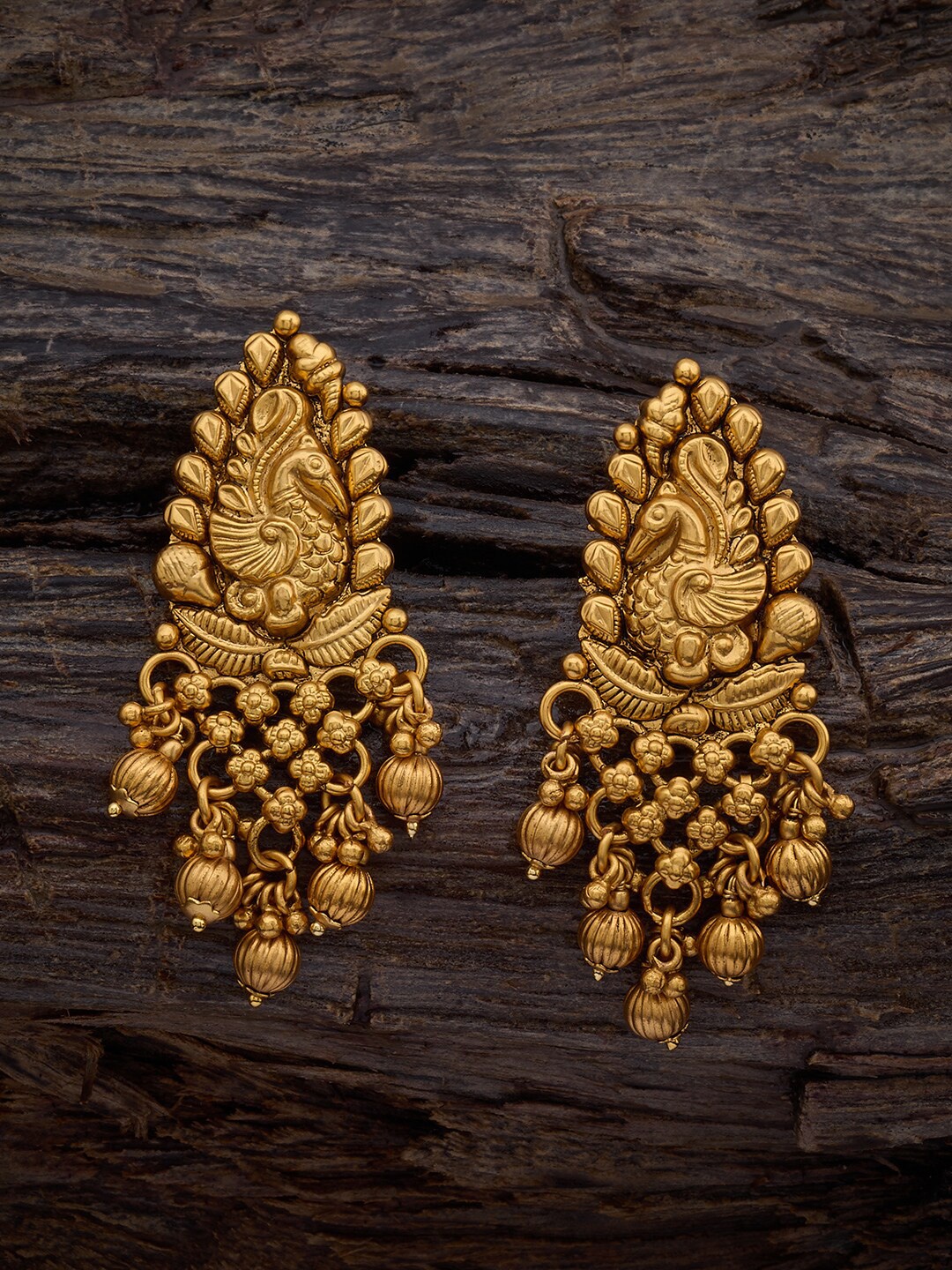 

Kushal's Fashion Jewellery Gold Plated Contemporary Antique Drop Earrings, Na