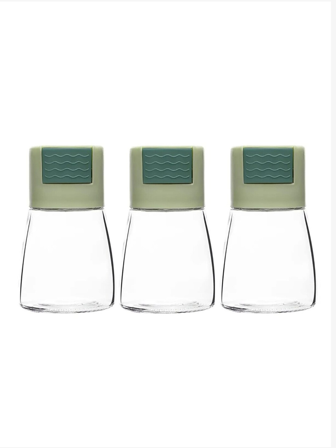 

UniKart Green & Transparent 3 Pieces Dishwasher Safe Salt & Pepper Shakers