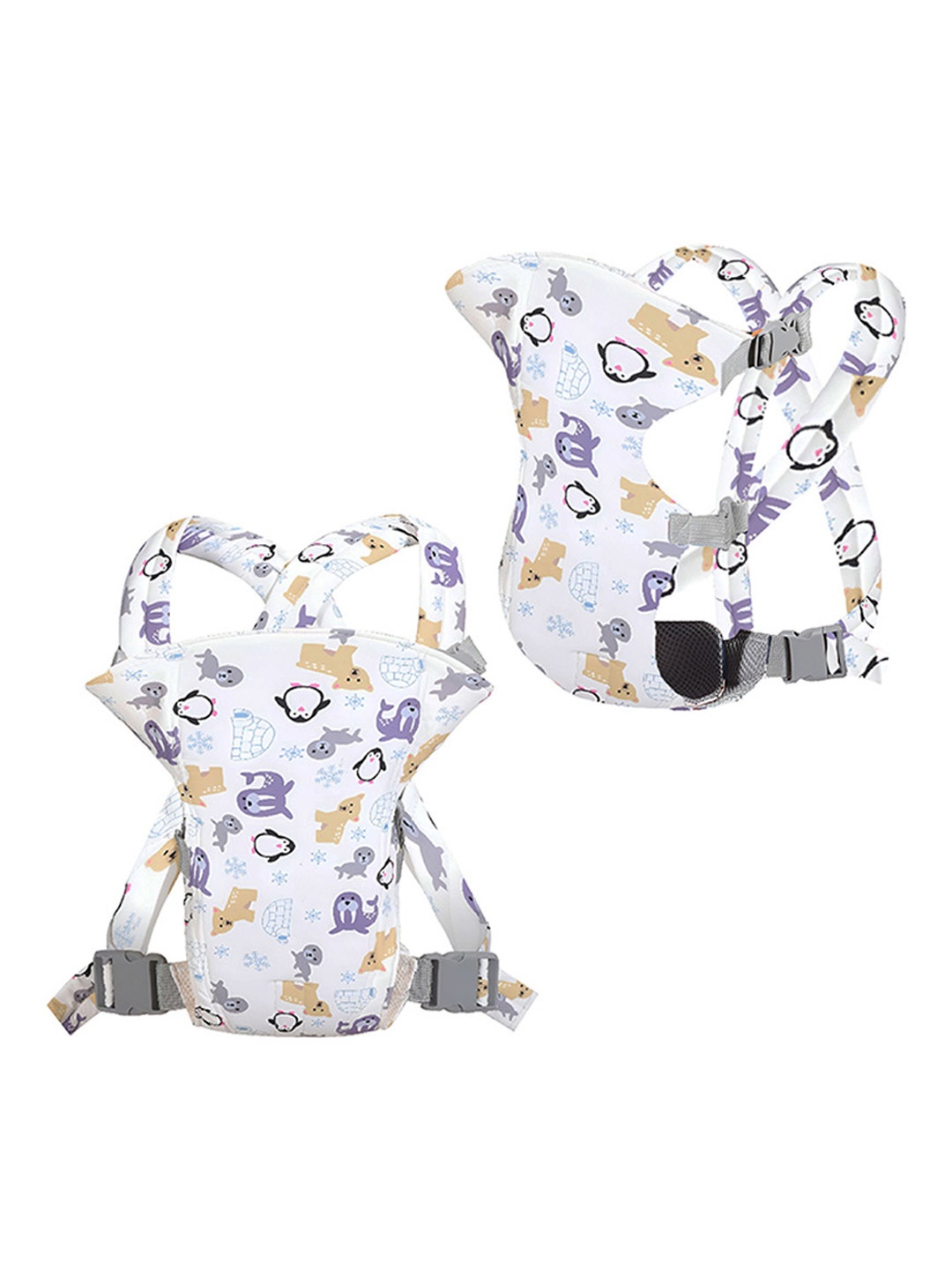 

BAESD Infants Printed Breathable 2 in1 Baby Carriers, White