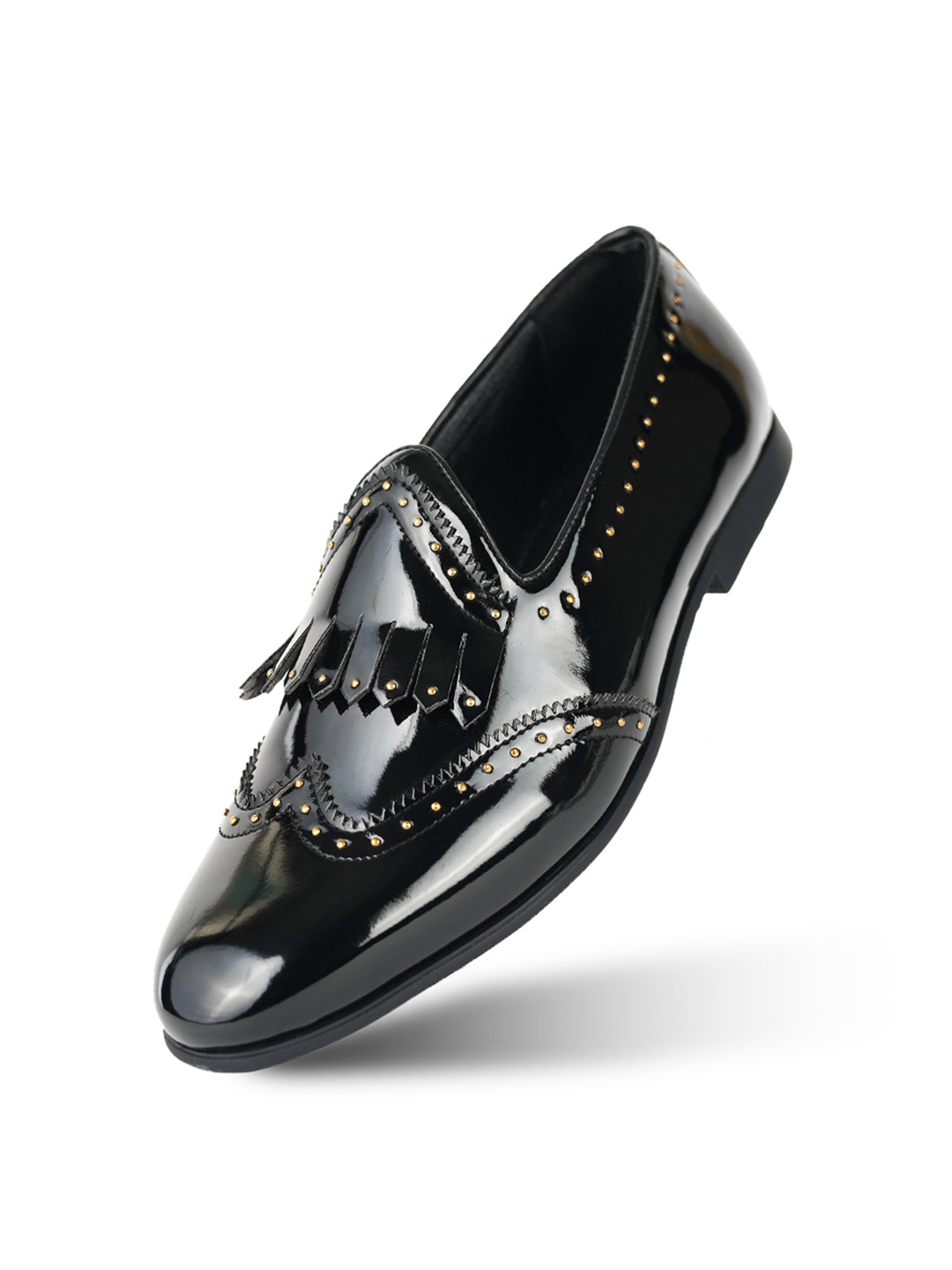 

MONKSTORY Men Printed PU Slip-On Sneakers, Black