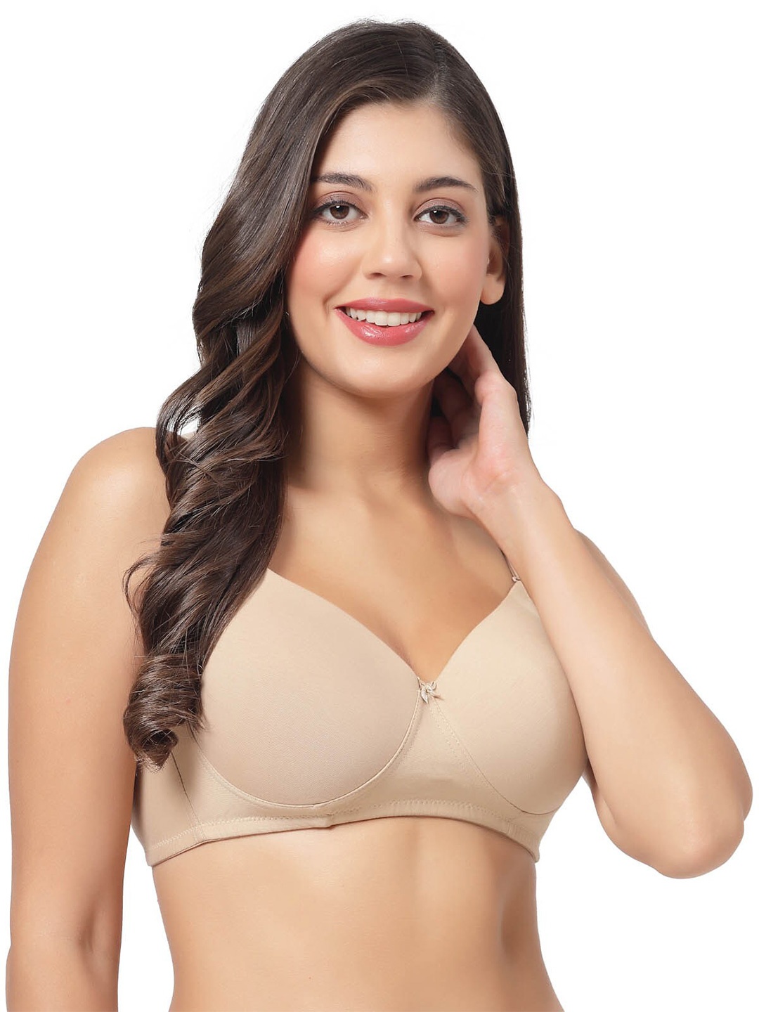 

SHYAM SONS FLAIR Full Coverage Lightly Padded Comfortable Push-Up Bra - All Day Comfort, Cream