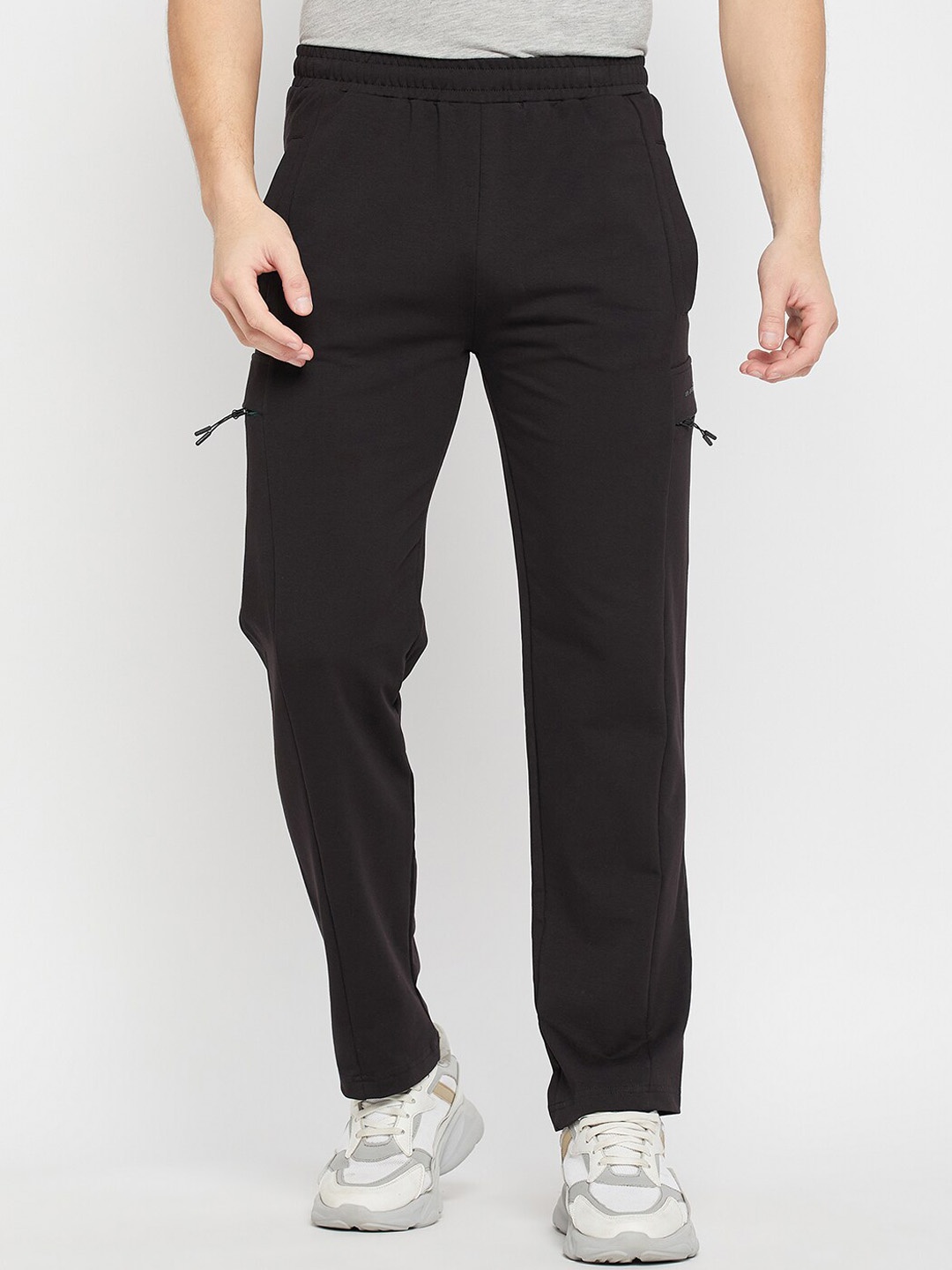 

Okane Men Mid-Rise Track Pants, Black