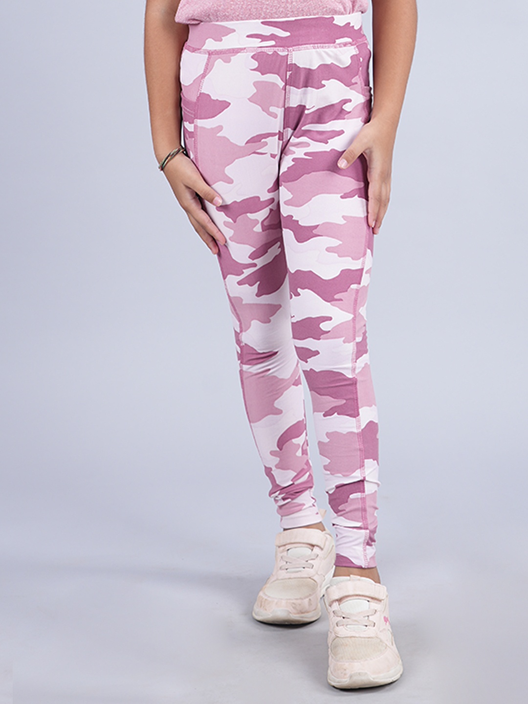 

KiddoPanti Ankle-Length Printed Leggings, Mauve