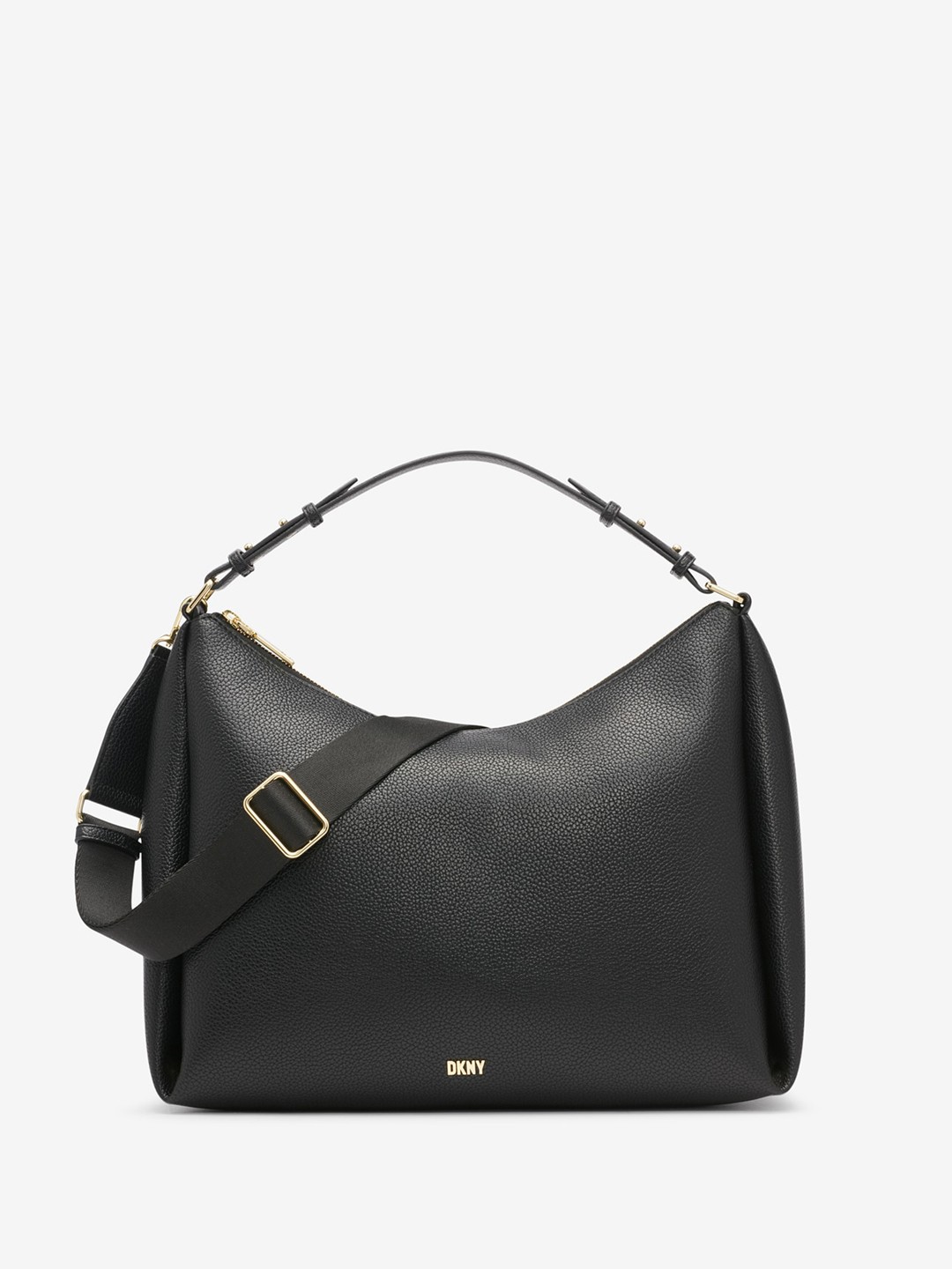 

DKNY Textured Half Moon Hobo Bag, Black