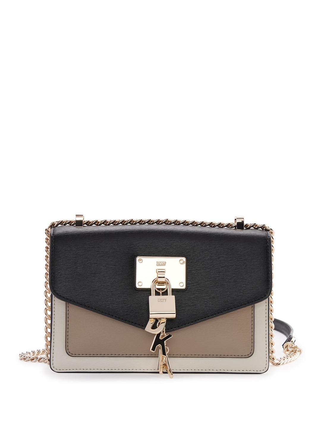 

DKNY Colourblocked Leather Structured Sling Bag, Grey