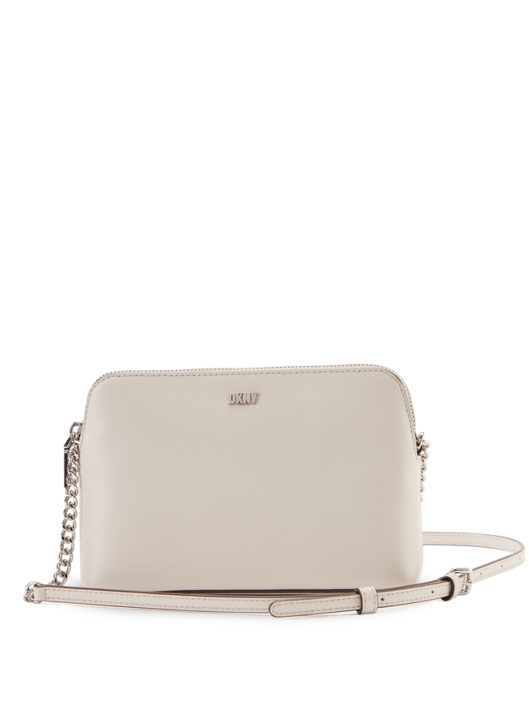 

DKNY Leather Structured Sling Bag, Grey