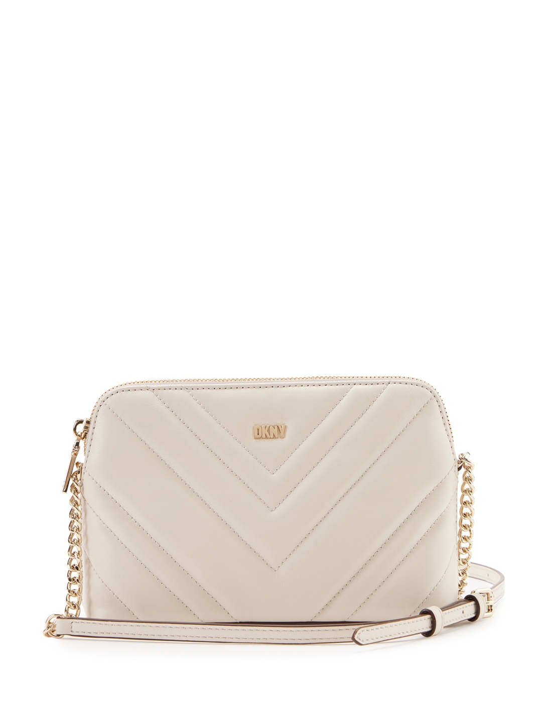 

DKNY Textured Pure Leather Miniature Crossbody Bag, Grey