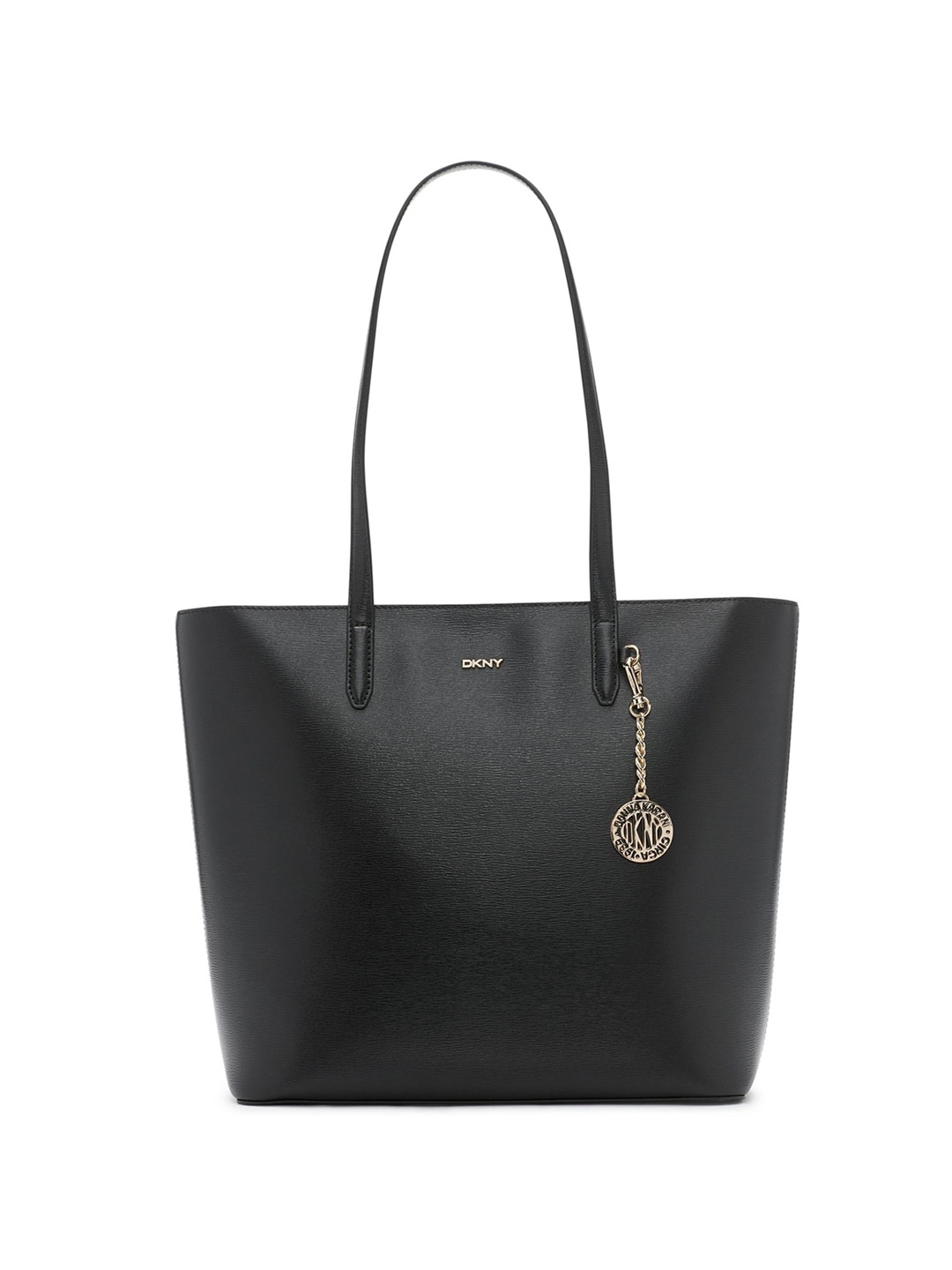 DKNY Leather Shopper Tote Bag, Black