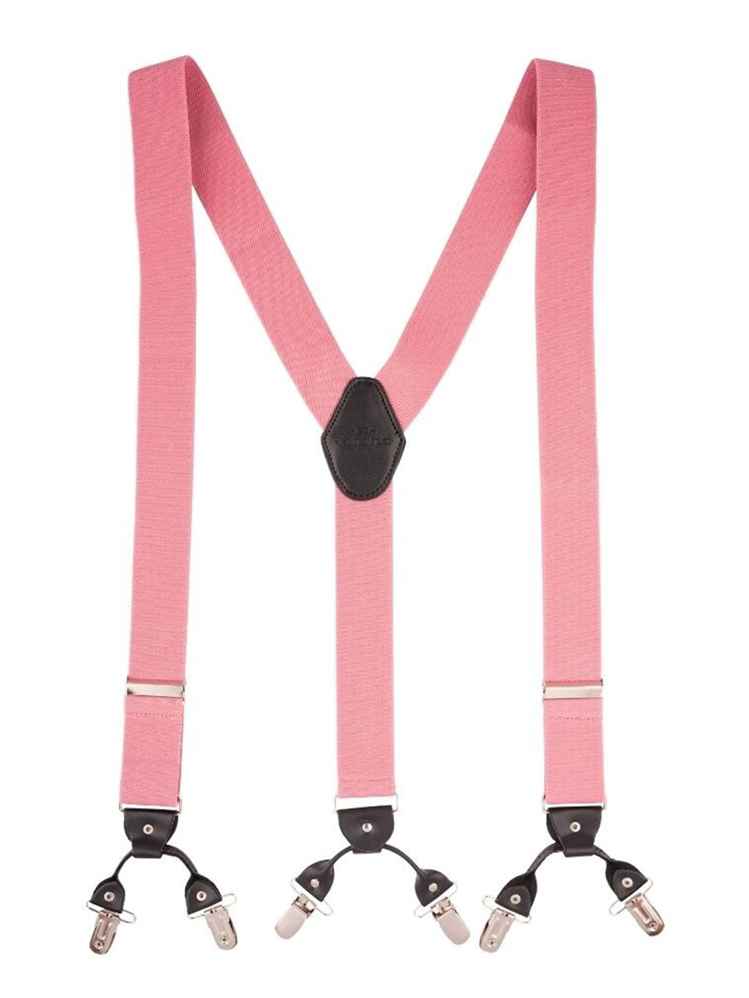 

The Tie Hub Men Y Back Clip On Suspenders, Pink