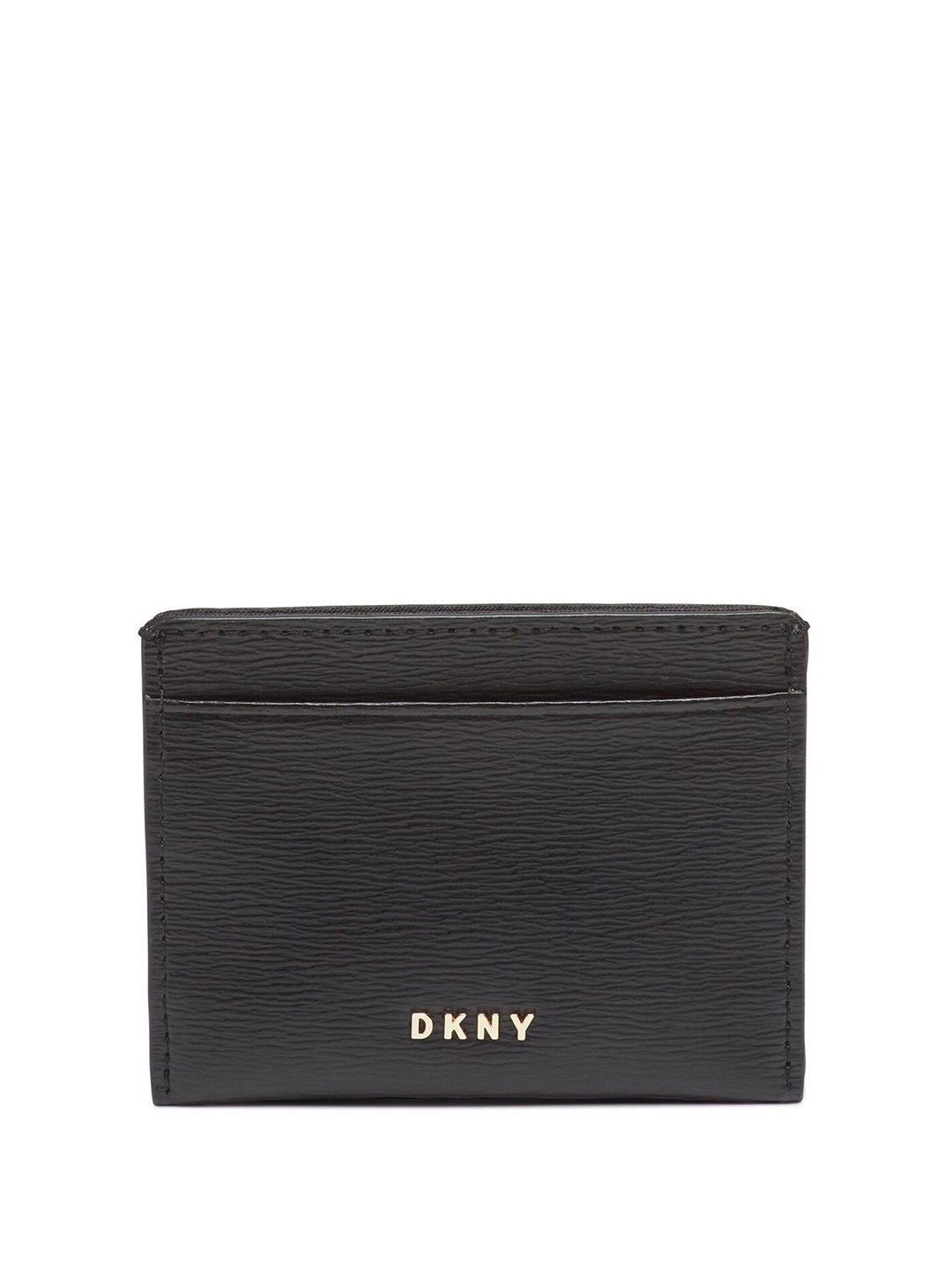 

DKNY Women Textured Leather Card Holder, Black