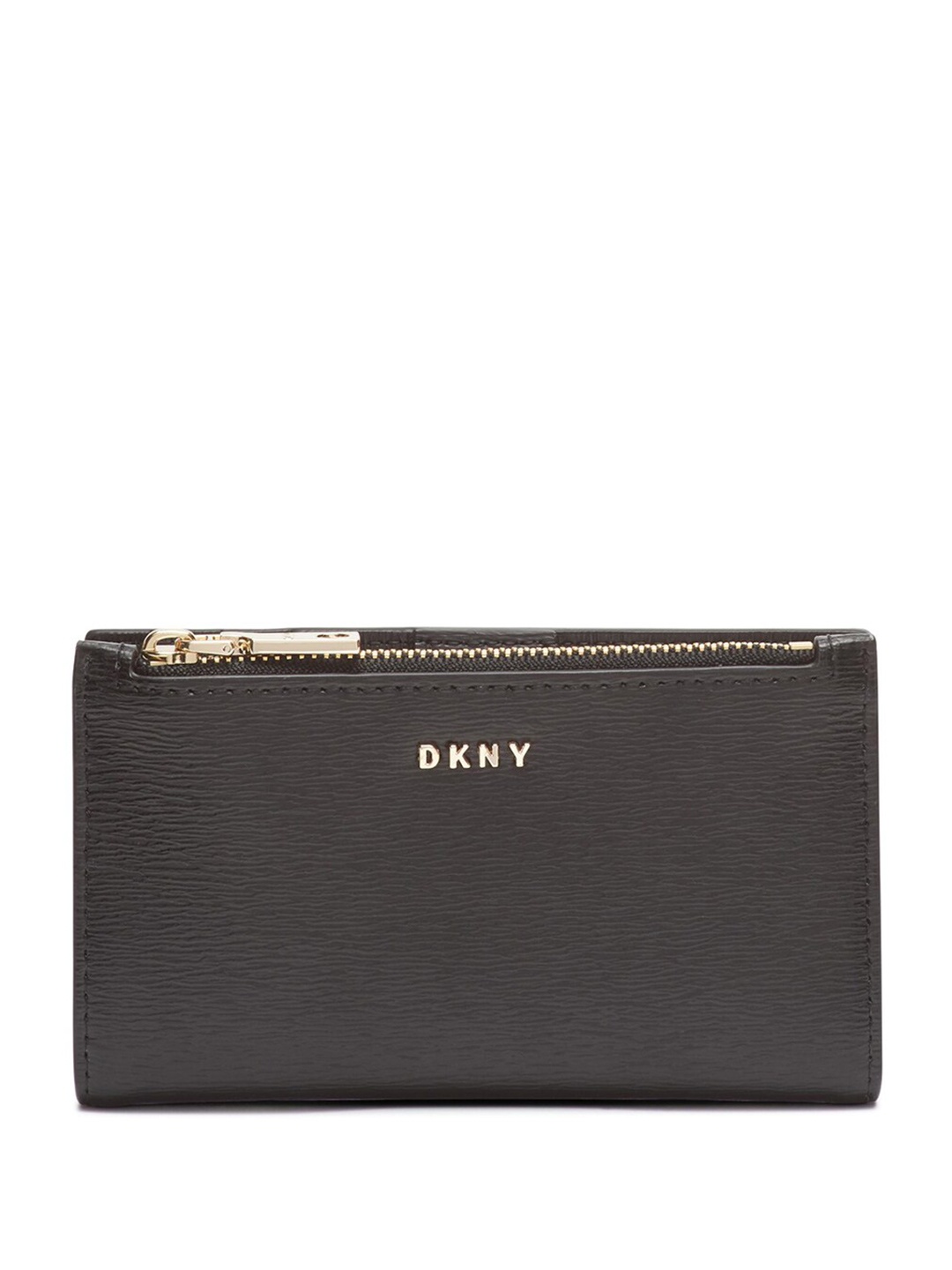 

DKNY Women Leather Zip Around Wallet, Black