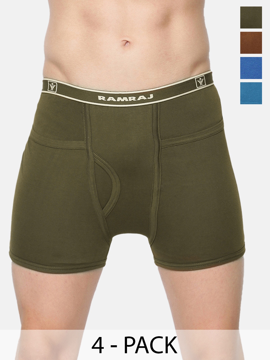 Ramraj Pack Of 4 Assorted Breathability Trunks SOFTEXPCTACLT4P
