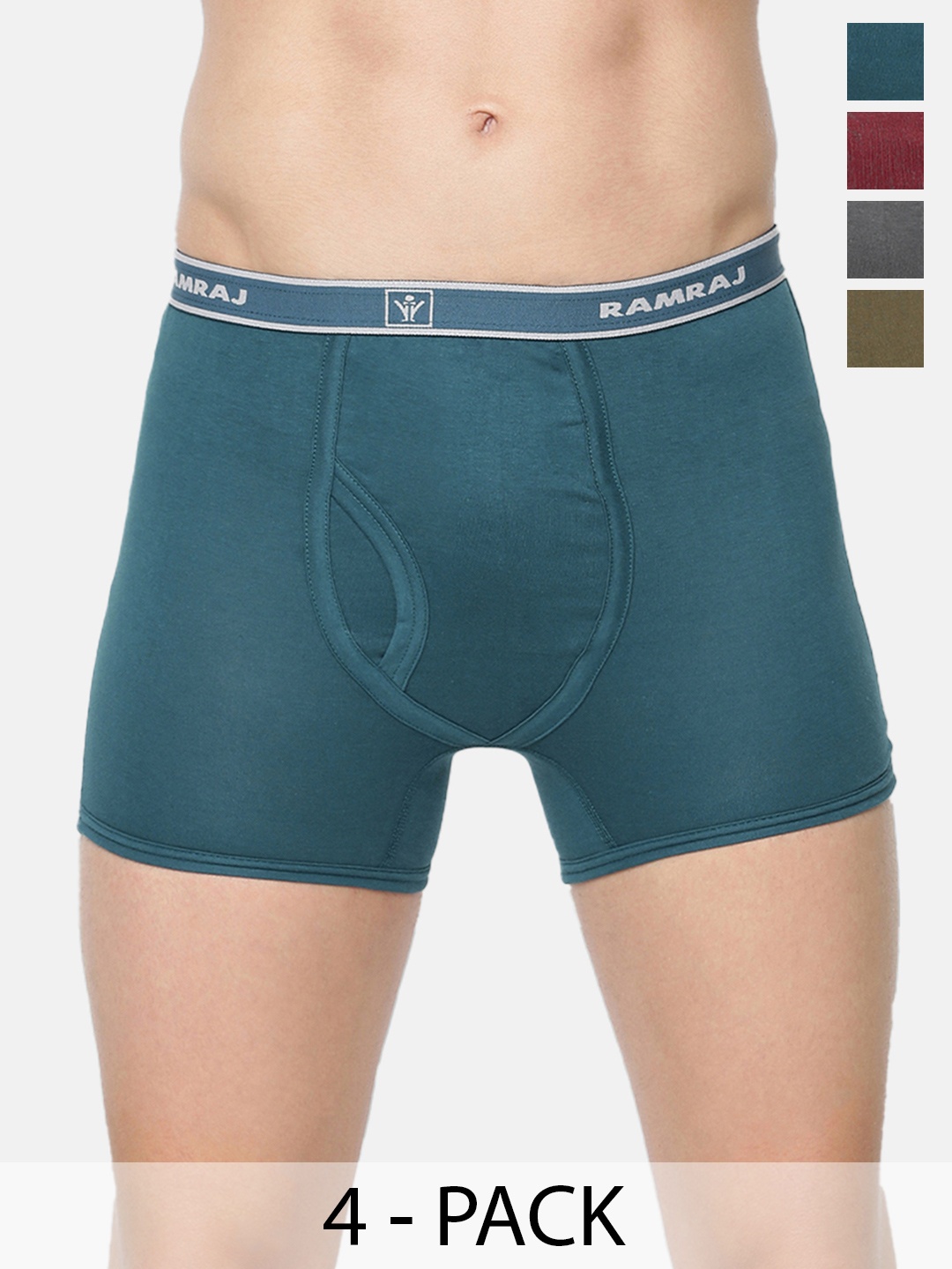 

Ramraj Pack Of 4 Assorted Breathability Trunks TARGETWOPACLT4P