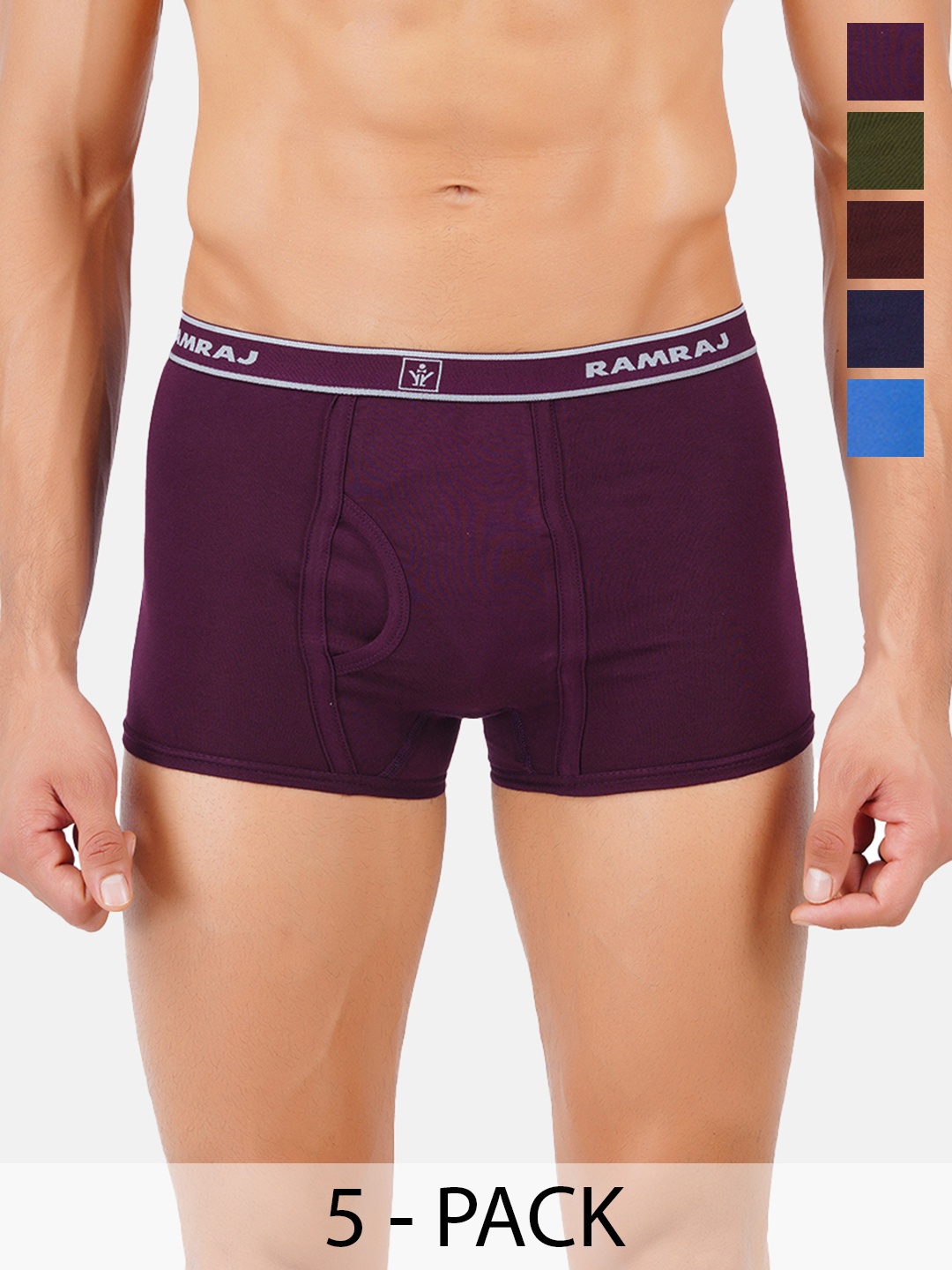 

Ramraj Pack Of 5 Assorted Breathability Trunks VNTRACKWOPOET5P