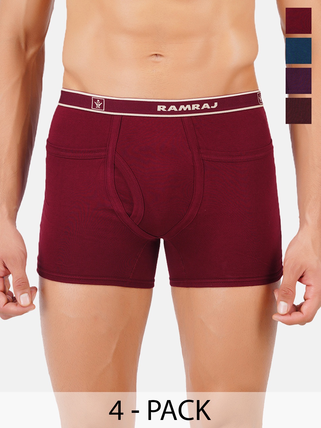 

Ramraj Pack Of 4 Assorted Breathability Trunks TARGETPCTACLT4P