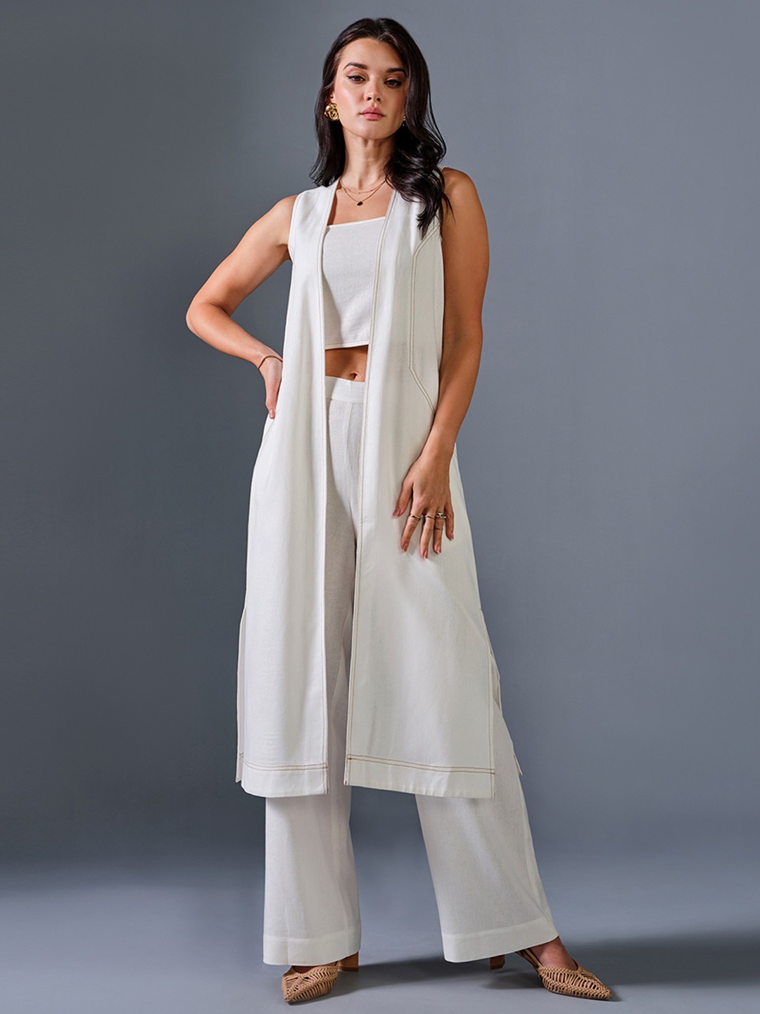 

AND Printed Co-Ords Set, White