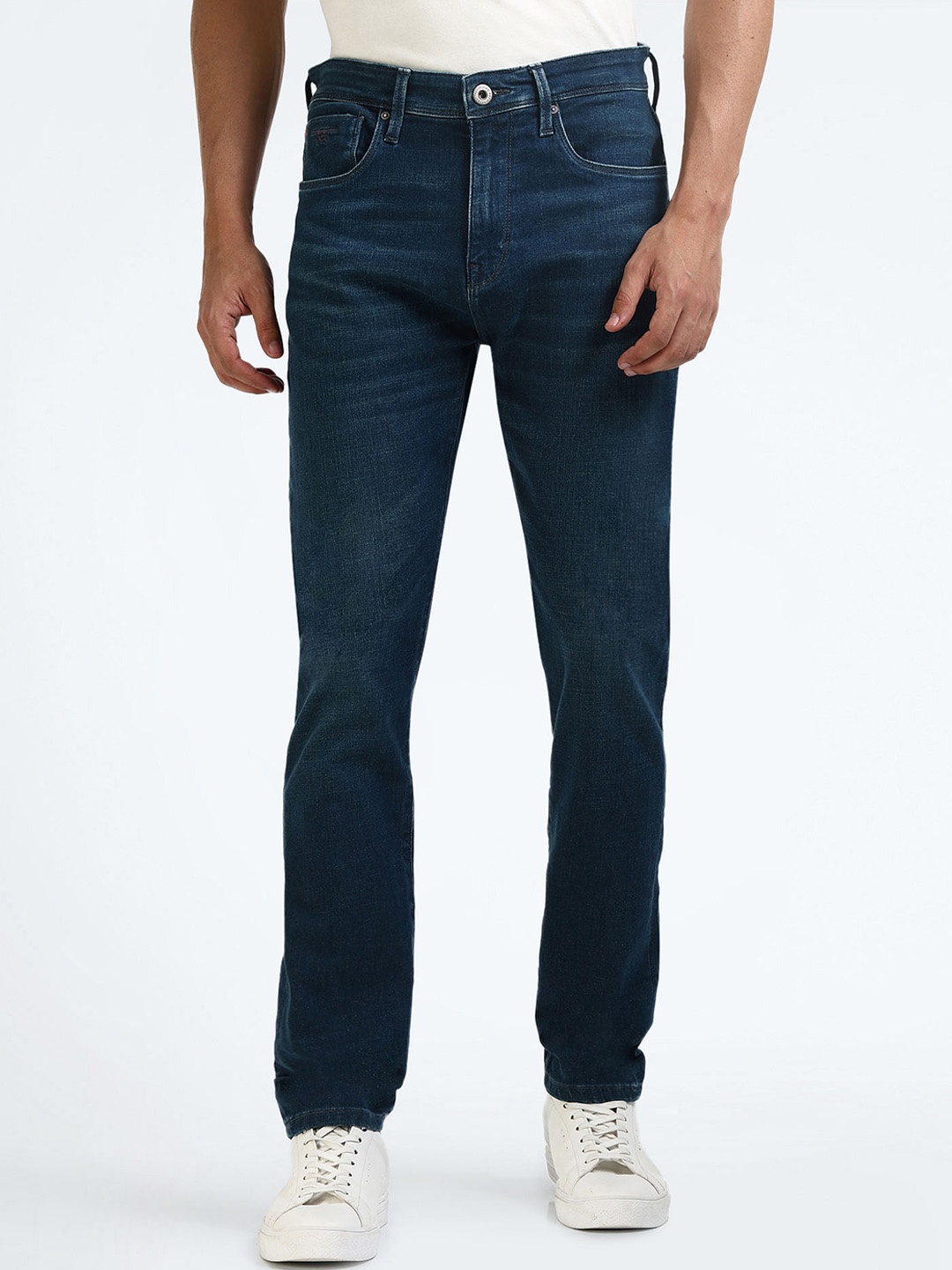 

Flying Machine Men Tapered Fit Stretchable Jeans, Blue