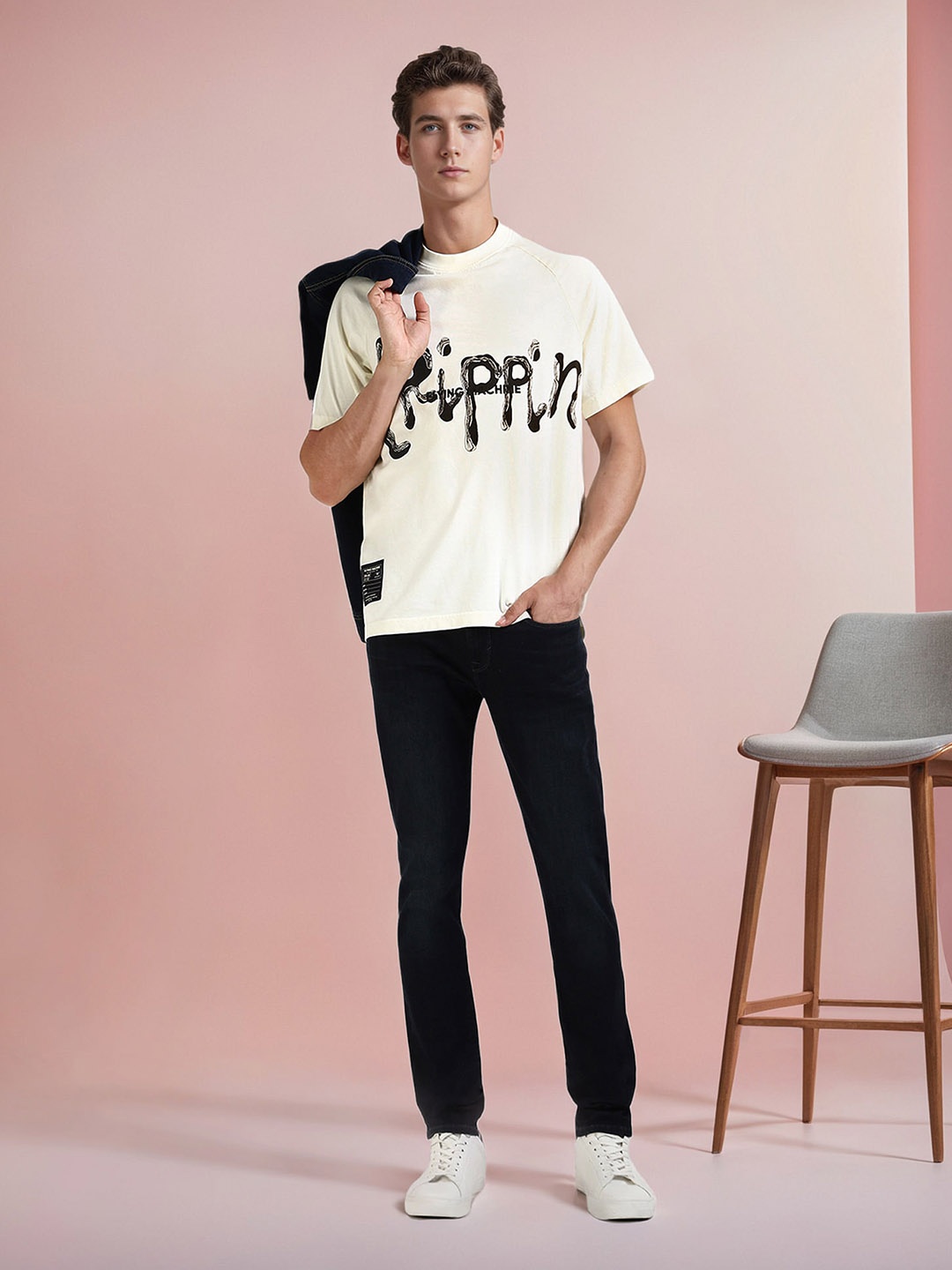 

Flying Machine Men Super Skinny Fit Low-Rise Stretchable Jeans, Blue