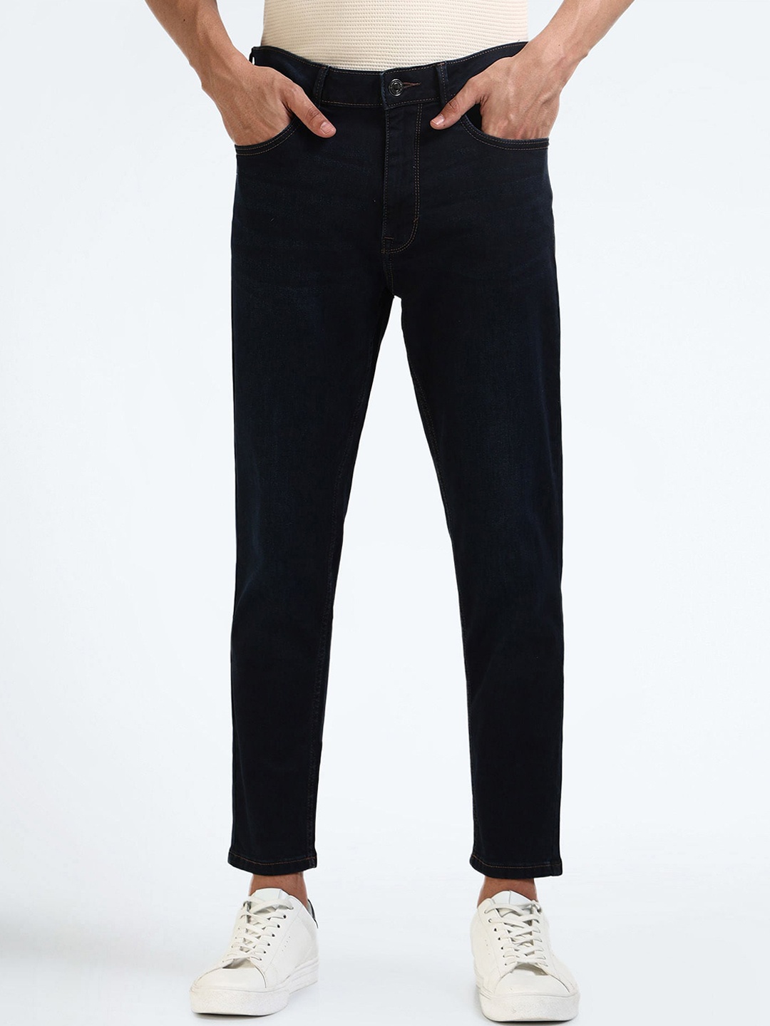 

Flying Machine Men Tapered Fit High-Rise Stretchable Jeans, Blue
