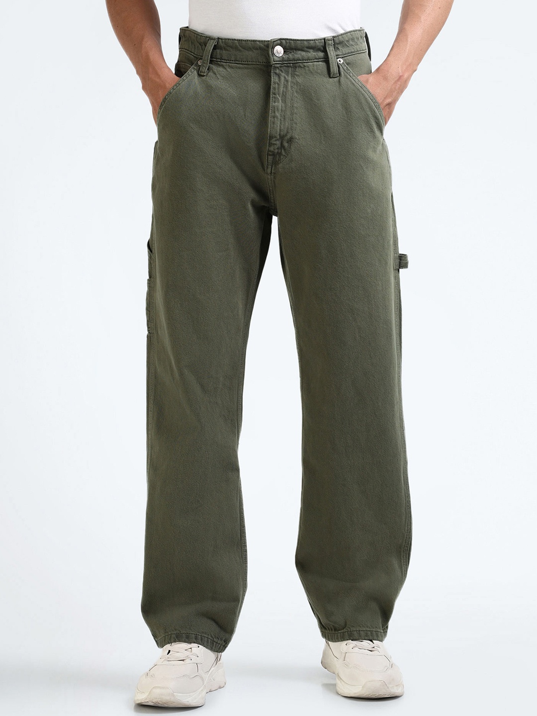 

Flying Machine Men Low-Rise Stretchable Jeans, Green