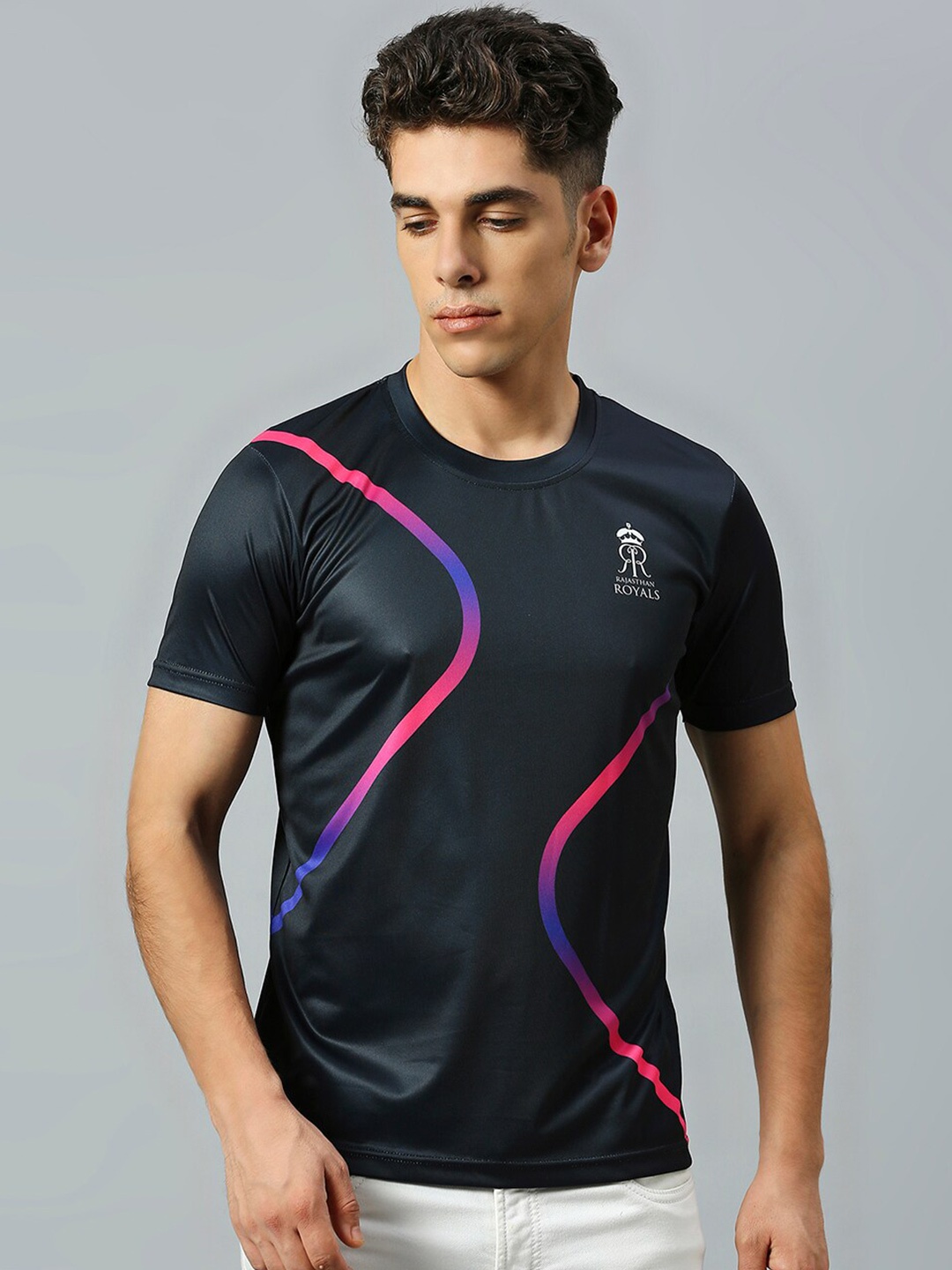 

FanCode Royal Challengers Printed T-shirt, Black