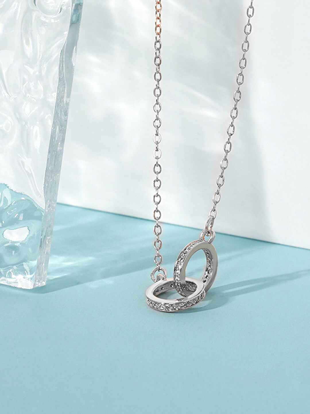 

Peora Silver-Plated AD Studded Necklace